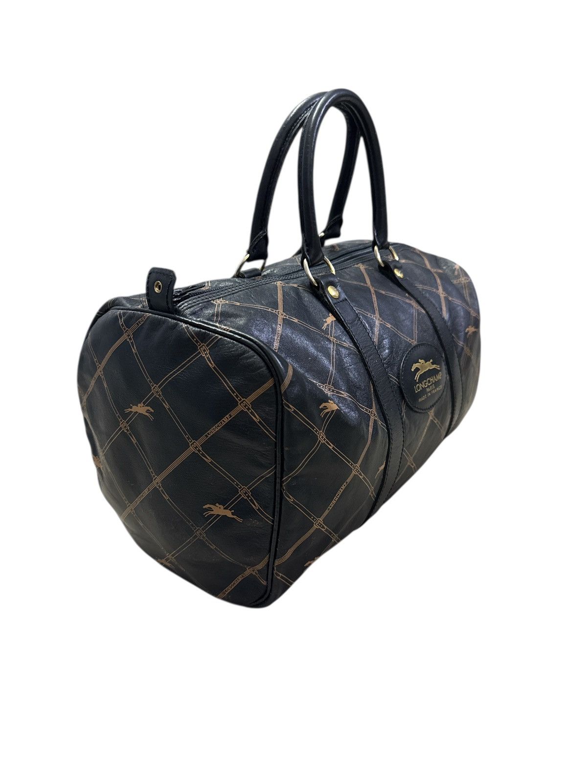 Longchamp VINTAGE LONGHCAMP FULL MONOGRAM BOSTON BAG Size ONE SIZE - 3 Thumbnail