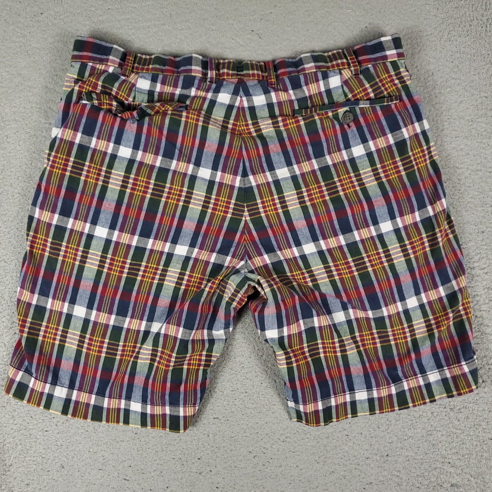 Ralph Lauren VINTAGE Ralph Lauren Men Shorts Casual Flat Front Chino Size 35 Blue Red Plaid Classic Size US 35 - 7 Thumbnail