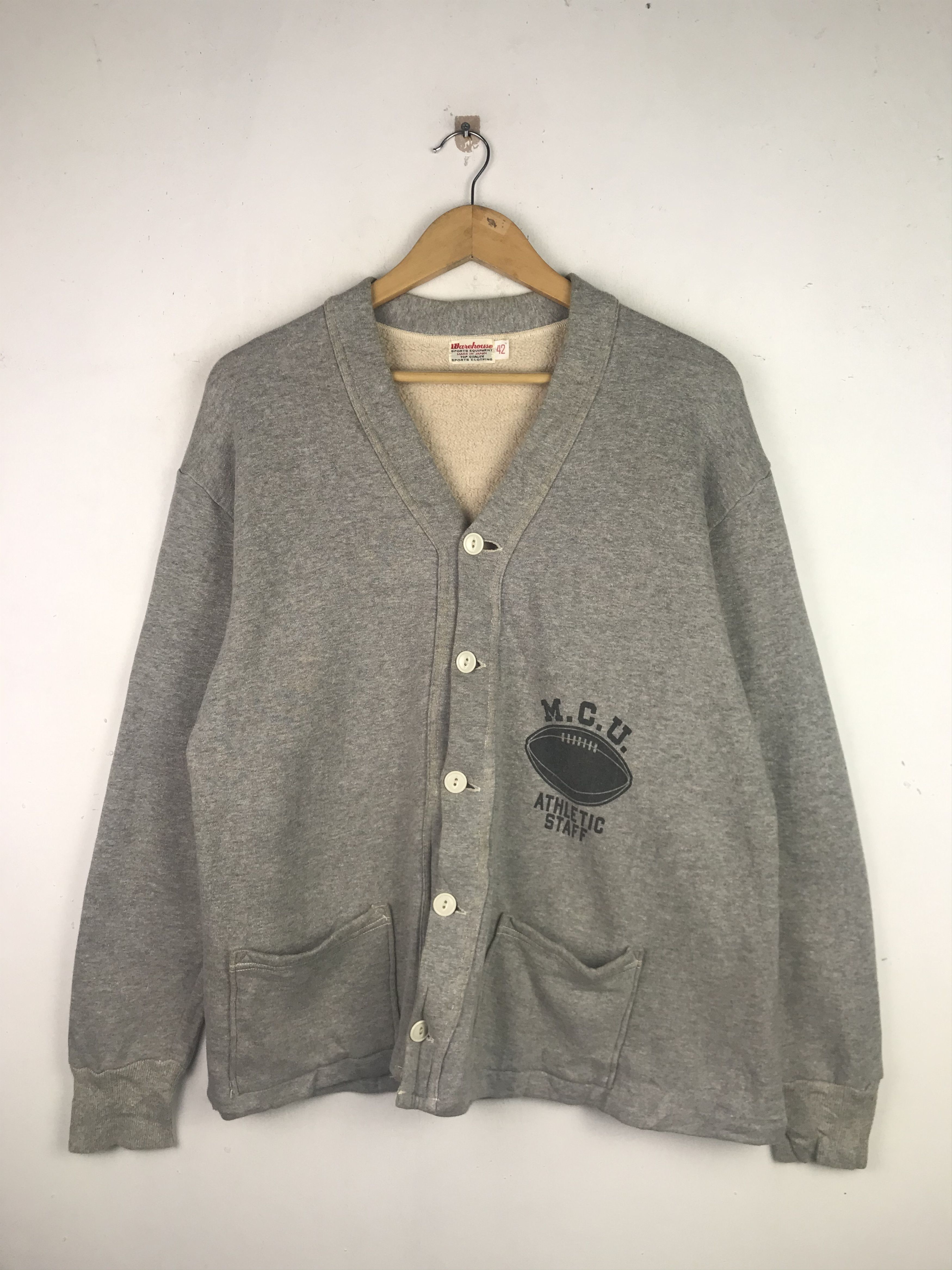Warehouse Vintage 90's Warehouse Sweatshirt Cardigan Size US L / EU 52-54 / 3 - 1 Thumbnail