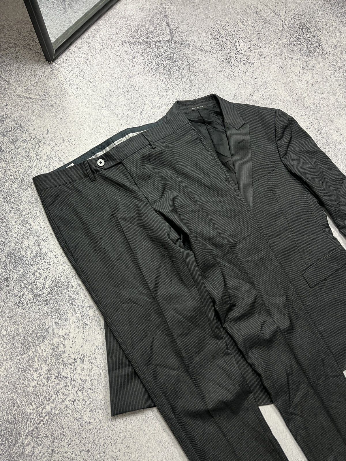Emporio Armani Vintage Emporio Armani David Line Wool 130’s Women’s Suit Size L / US 10 / IT 46 - 4 Thumbnail
