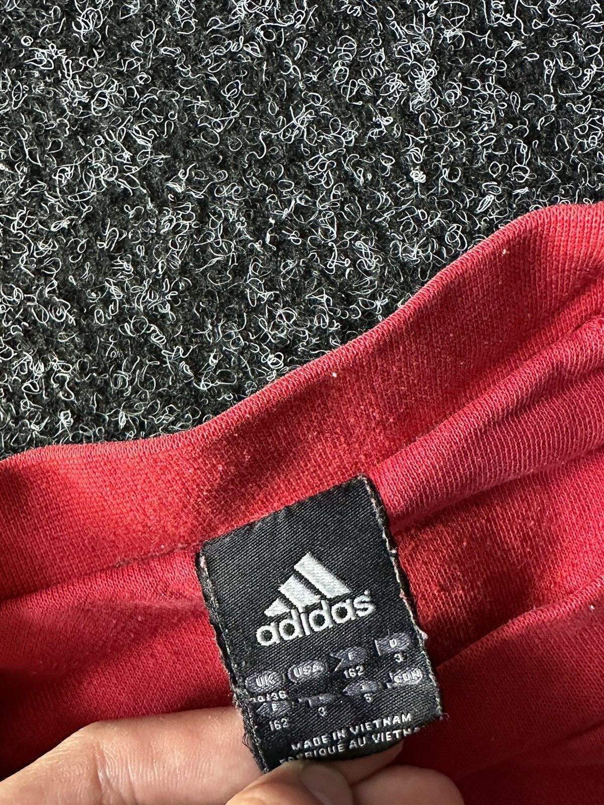 Adidas × Vintage ❗️Vintage 90s Adidas Red CENTRAL LOGO Sweatshirt Y2K sk8 Size US L / EU 52-54 / 3 - 5 Thumbnail