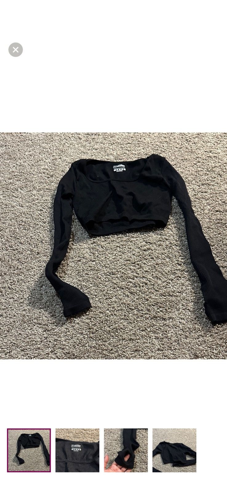 Other Black cropped long sleeve Size S / US 4 / IT 40 - 1 Thumbnail