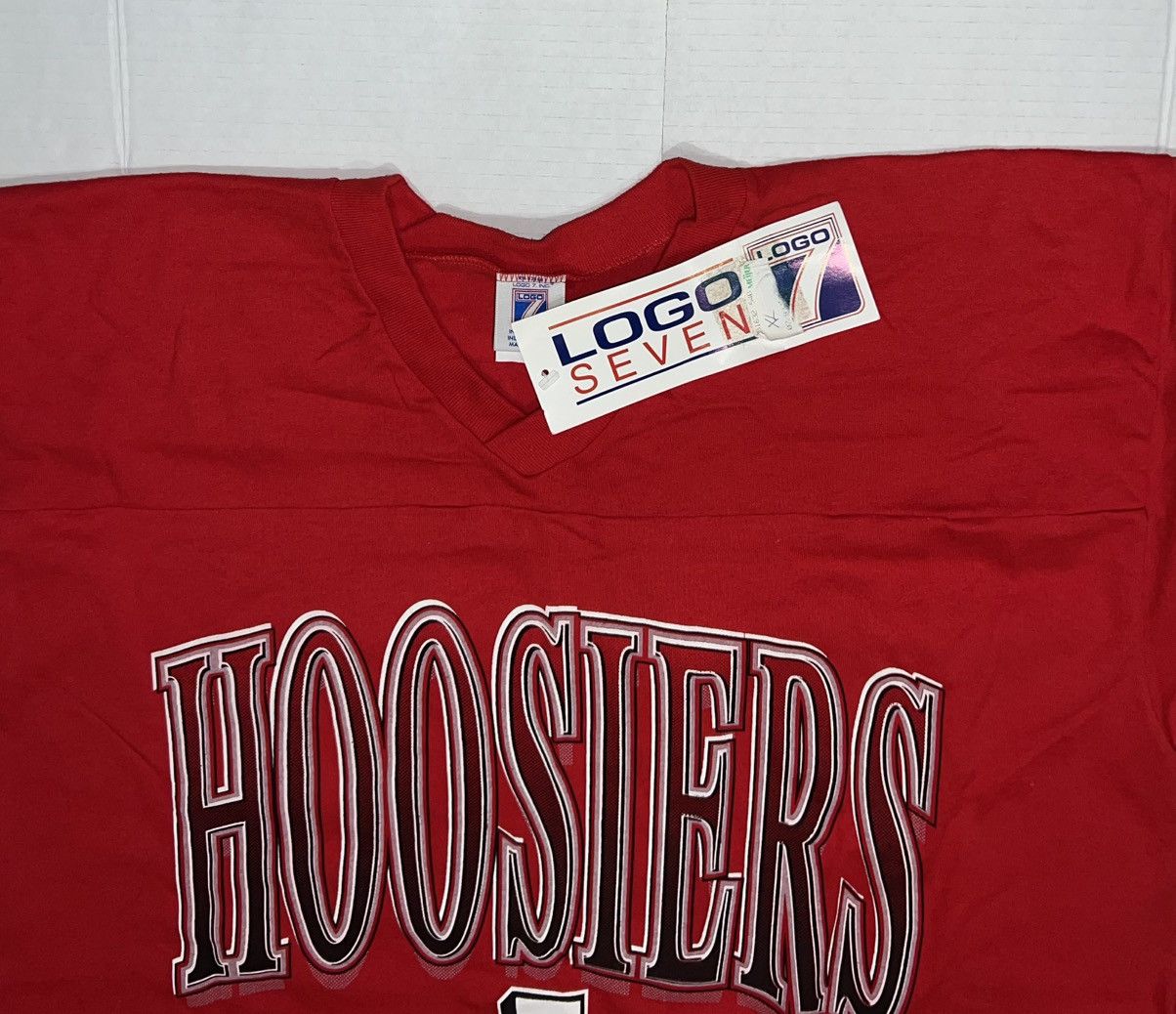 Logo 7 New Vintage 90s Logo 7 Indiana University Hoosiers Shirt Size US XL / EU 56 / 4 - 4 Thumbnail