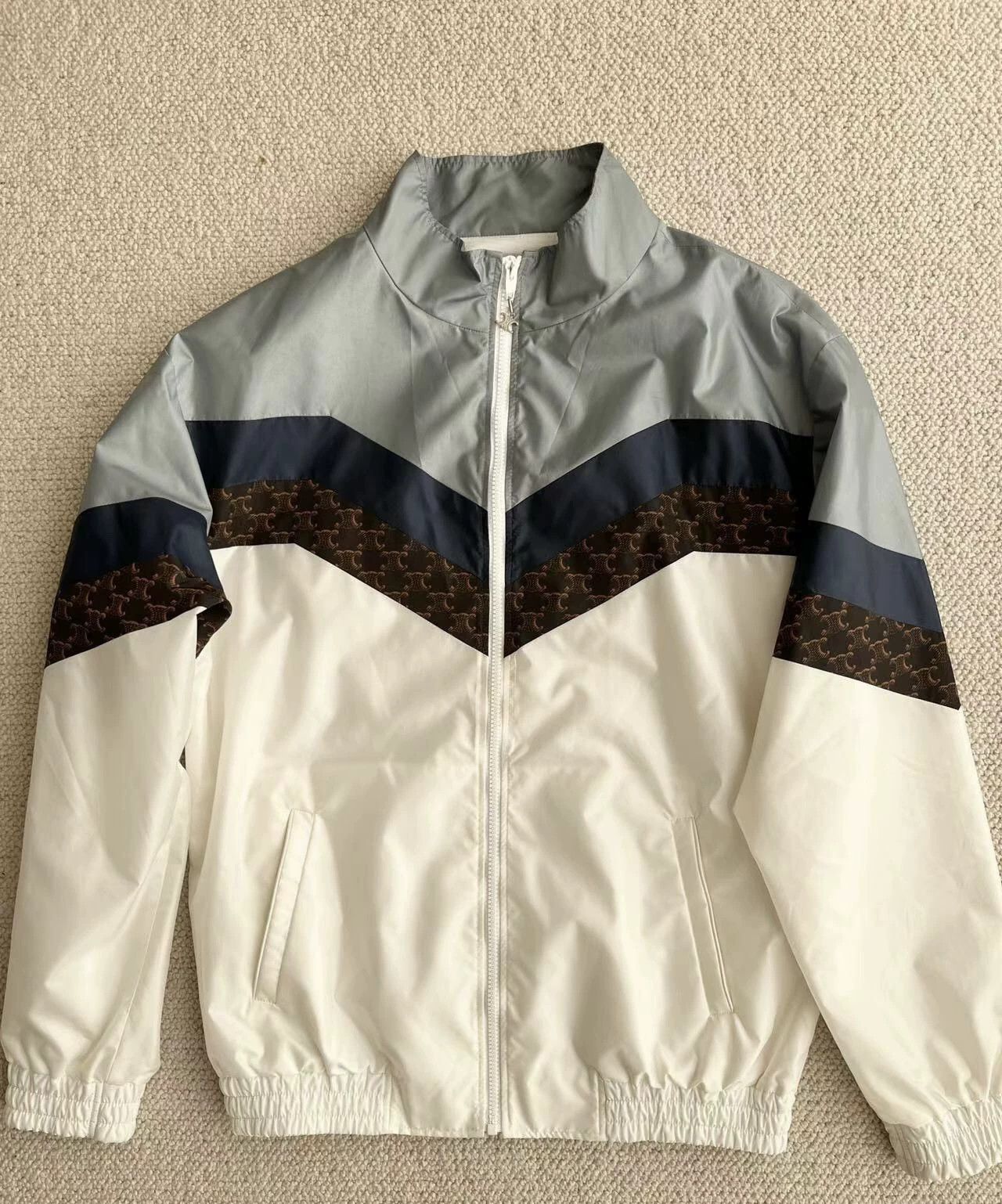 Celine Celine 21SS Runway Monogram Colorblock Track Jacket Size US S / EU 44-46 / 1 - 1 Thumbnail