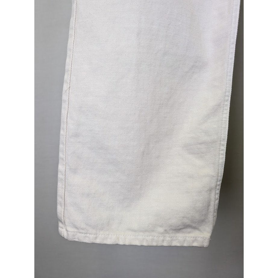 Balenciaga o1rshd1 Loose Fit Jeans White Denim in Cream Size US 26 / EU 42 - 5 Thumbnail