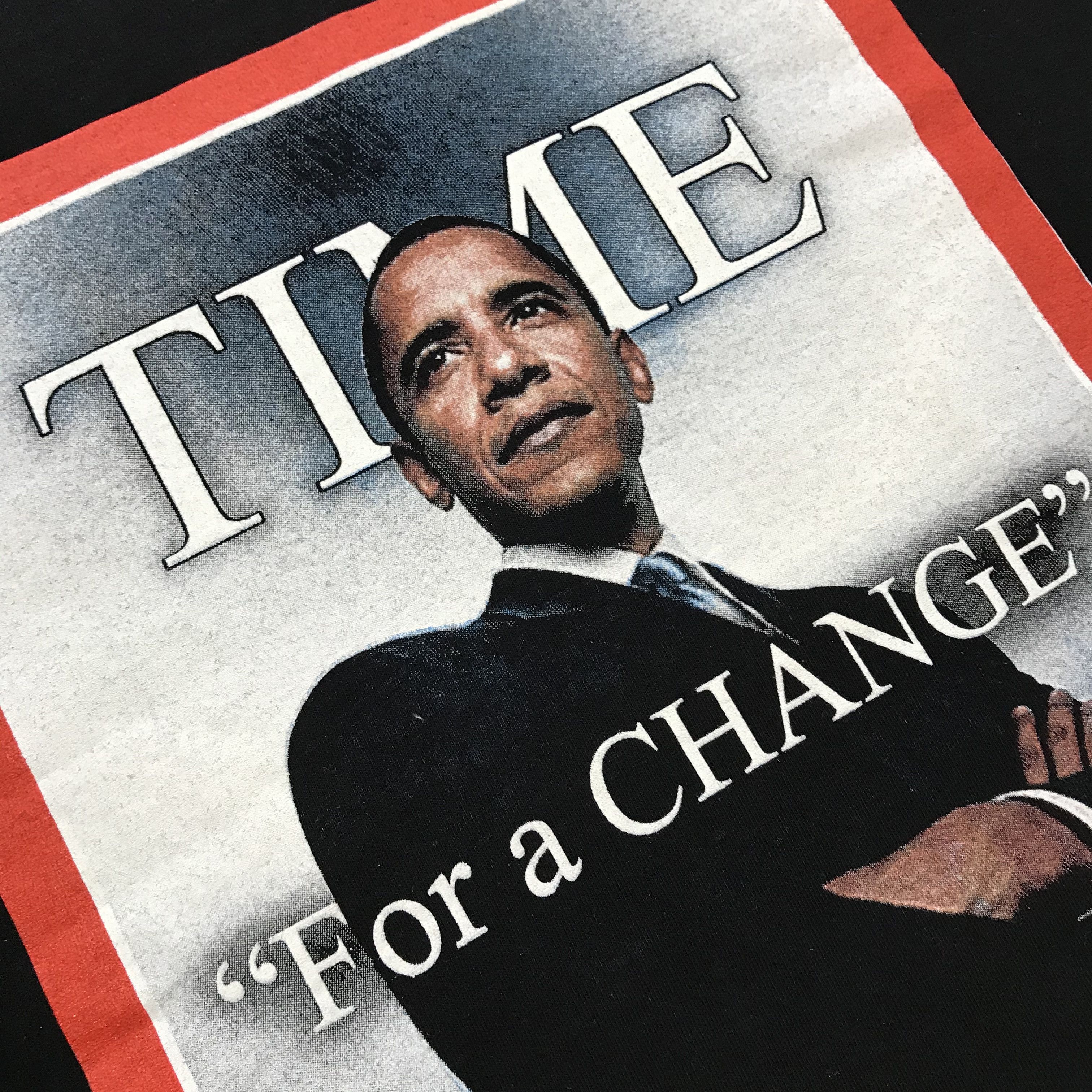 Band Tees BARACK OBAMA 2008 Vintage T-Shirt Tee TIME President uSA Size US L / EU 52-54 / 3 - 6 Thumbnail