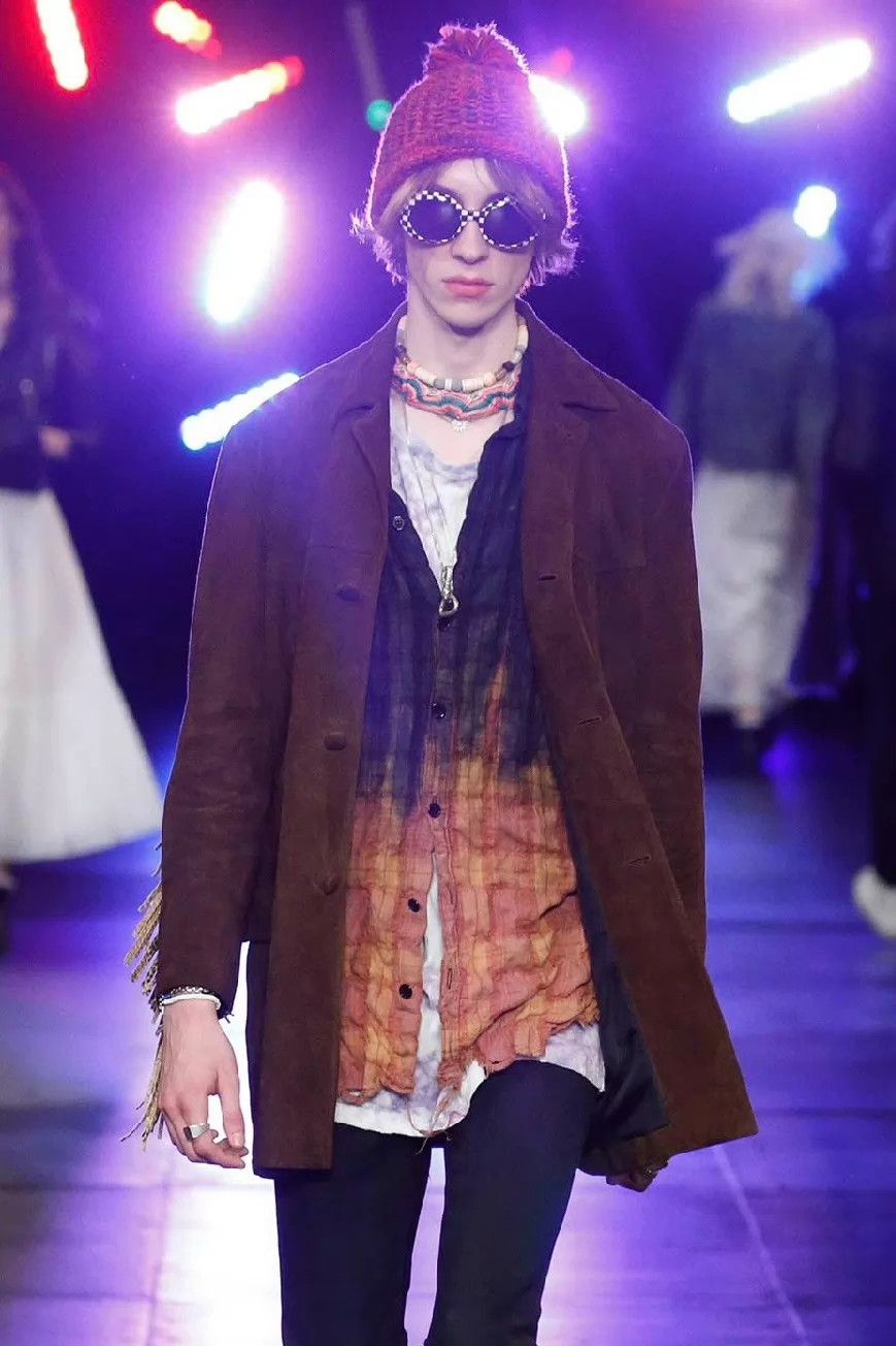Yves Saint Laurent YSL 16ss red blue tie-dye distressed plaid shirt xs Size US XS / EU 42 / 0 - 9 Thumbnail