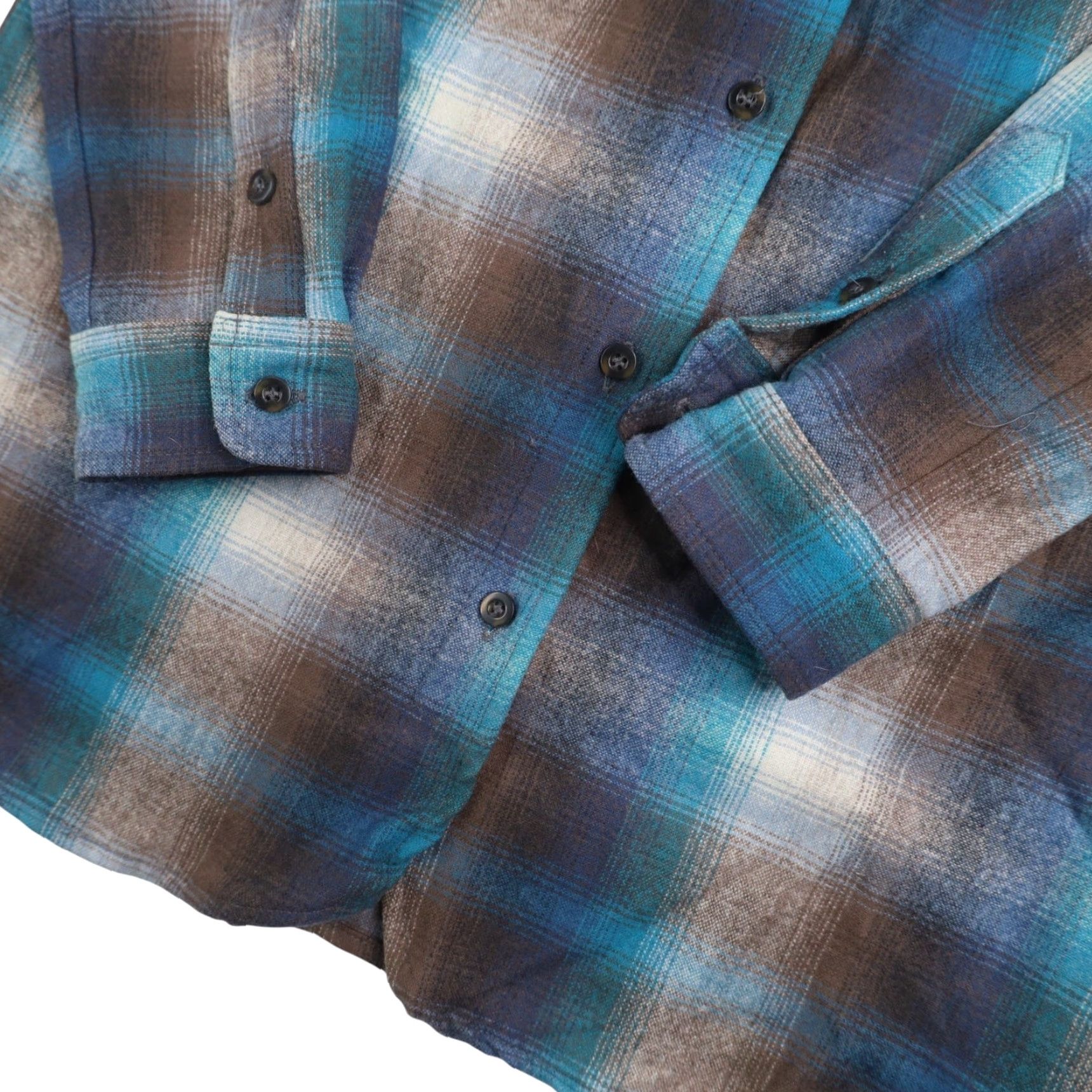 Pendleton VINTAGE Pendleton Women's Shirt Wool Flannel Button-Up Shadow Plaid Blue Small Size S / US 4 / IT 40 - 4 Thumbnail