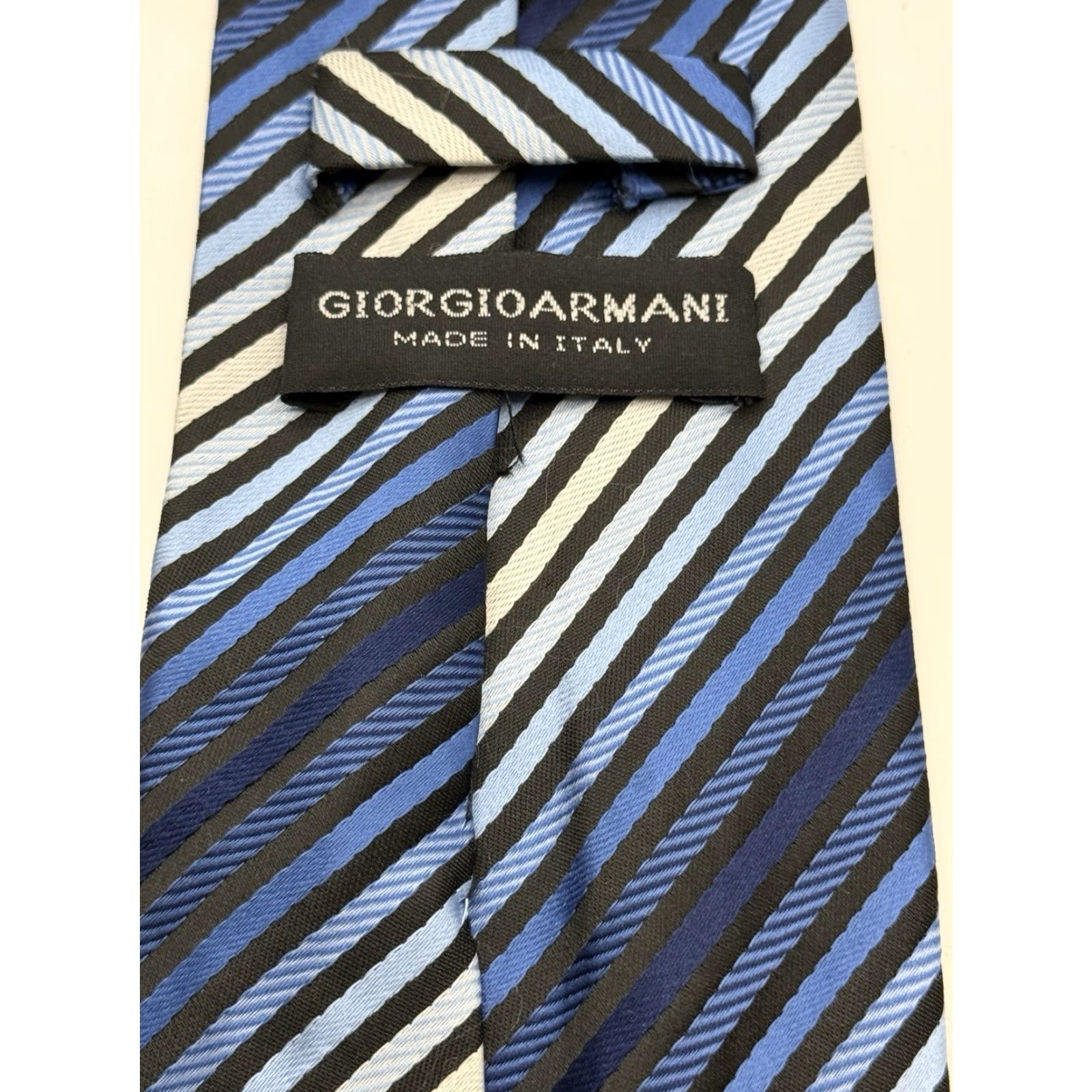 Giorgio Armani Giorgio Armani Silk Neck Tie Striped Brown Beige Orange Made In Italy Mens Classic Tie Size ONE SIZE - 5 Thumbnail