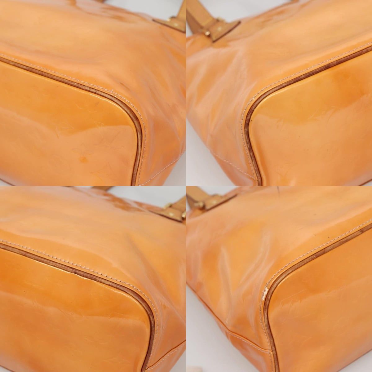 LOUIS VUITTON Monogram Vernis Houston Bag Marshmallow Pink