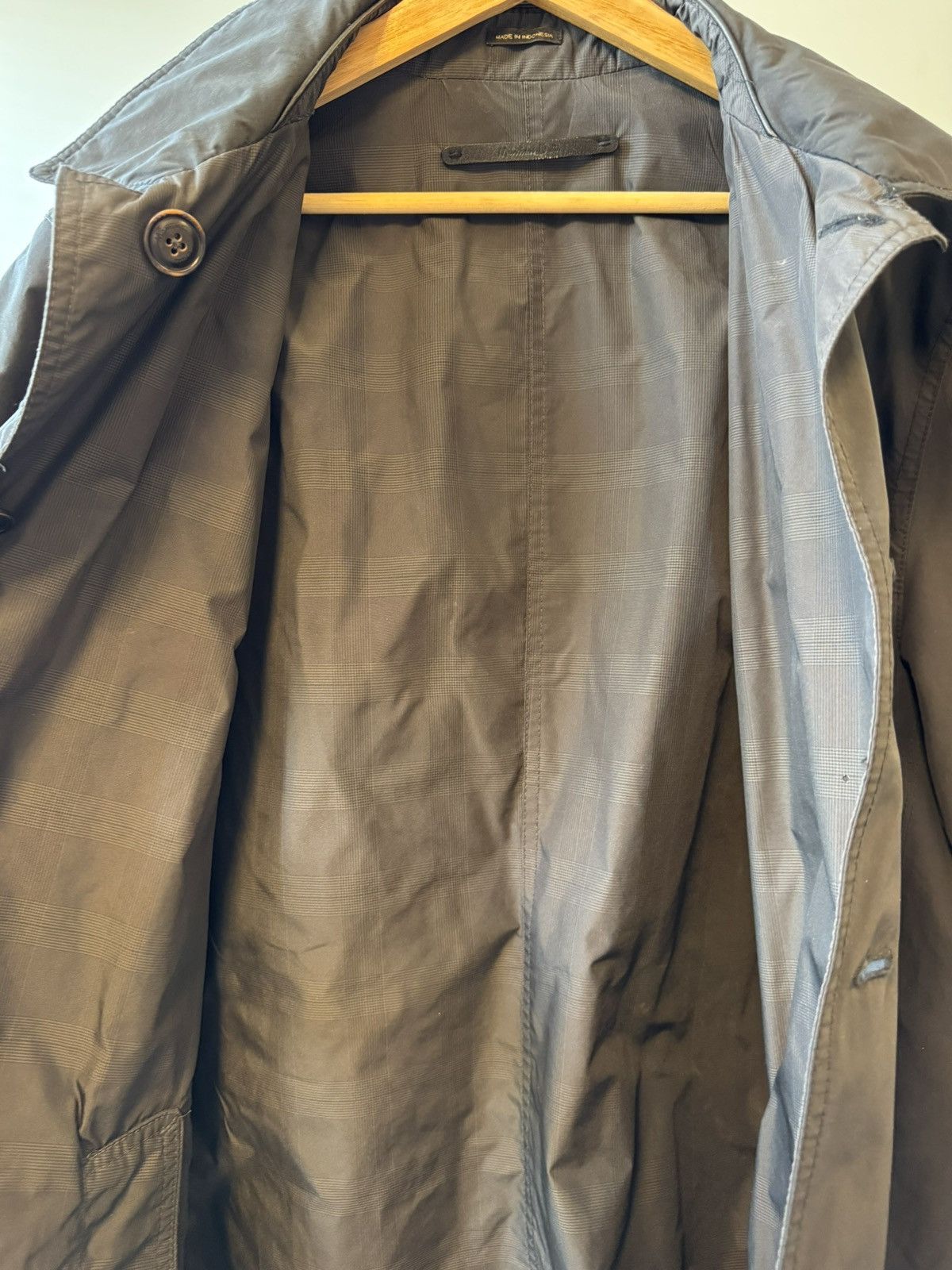 Massimo Dutti Black Leather Lined Rain Jacket Size US XL / EU 56 / 4 - 4 Thumbnail