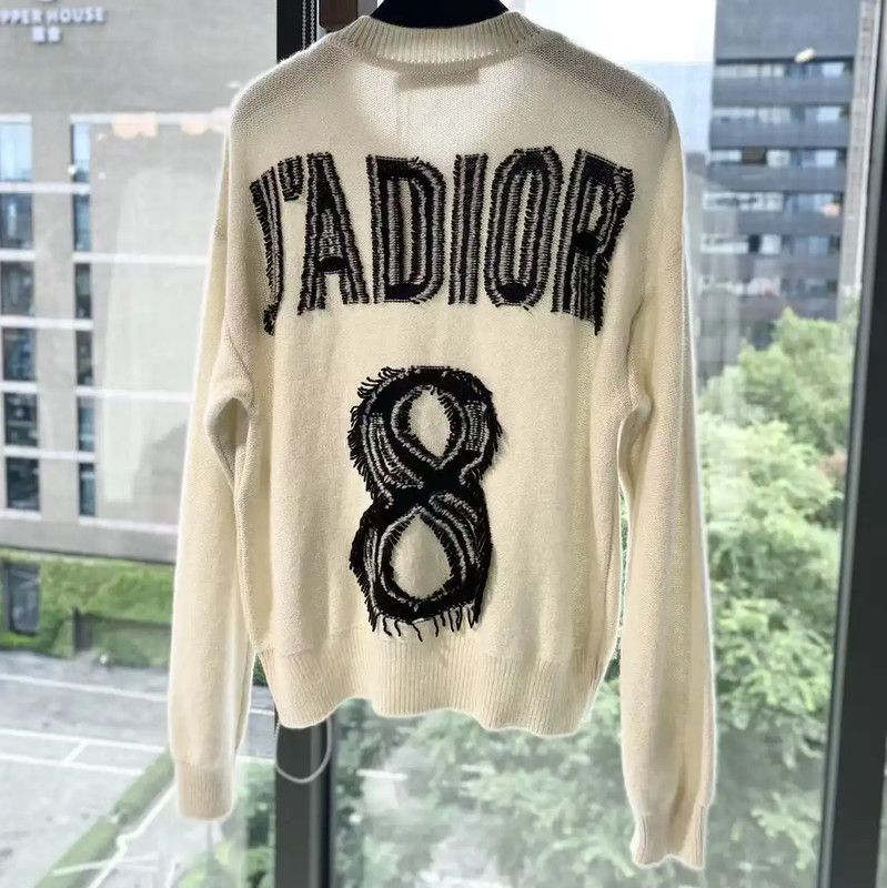 Dior Dior Cream Cashmere Pullover Sweater 0089 Size ONE SIZE - 1 Thumbnail
