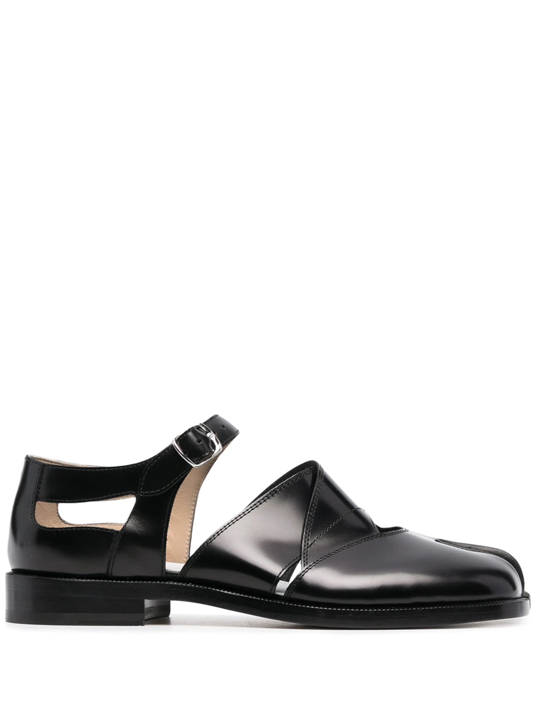 Maison Margiela o1bcso1str0226 Tabi Leather Sandals in Black Size US 8 / IT 38 - 1 Thumbnail
