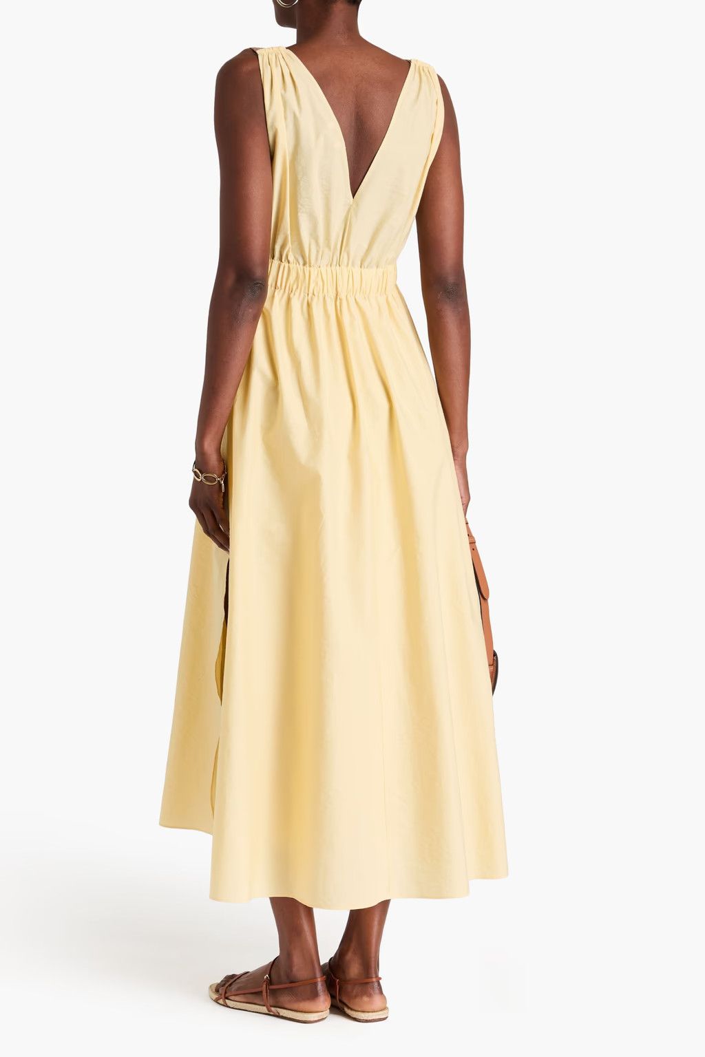 Brunello Cucinelli o1w1db10825 Dress in Bright Yellow Size S / US 4 / IT 40 - 3 Thumbnail