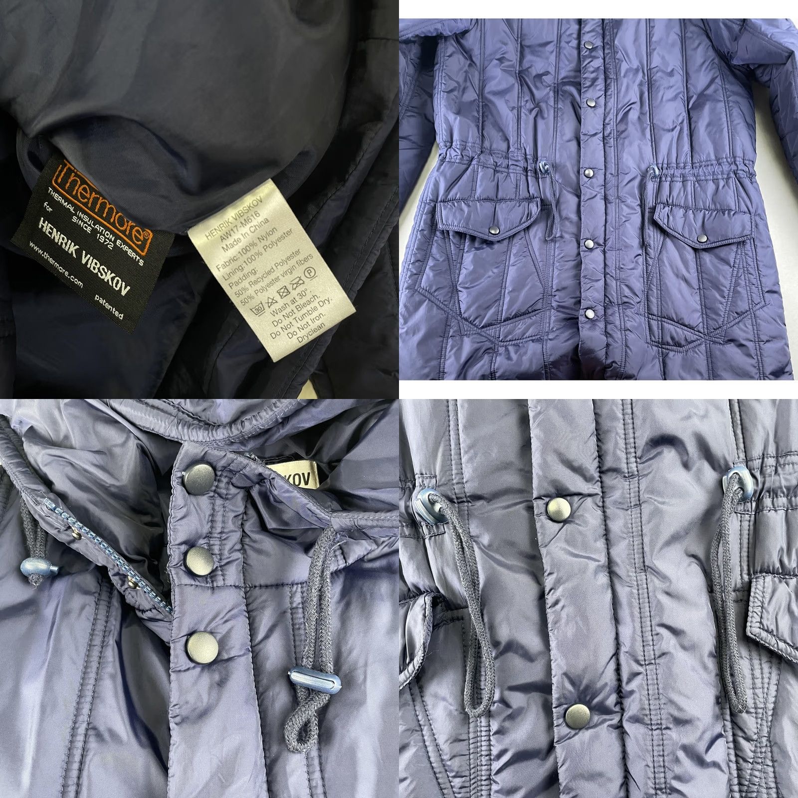 Henrik Vibskov Henrik Vibskov Jacket M Navy Quilted Parka Fall Thermore Puffer AW17-M616 BF Mens Size US M / EU 48-50 / 2 - 8 Thumbnail
