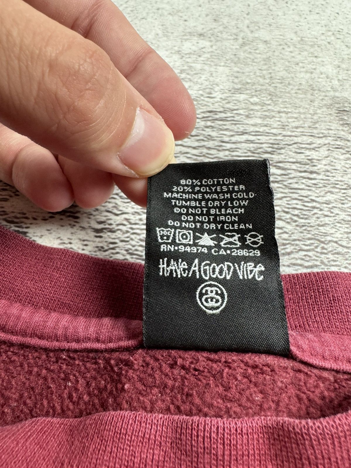 Stussy Stussy Hold Down The Crown Logo Medium Red Skate Rap Hip Hop Sweatshirt Hoodie Size US M / EU 48-50 / 2 - 8 Thumbnail
