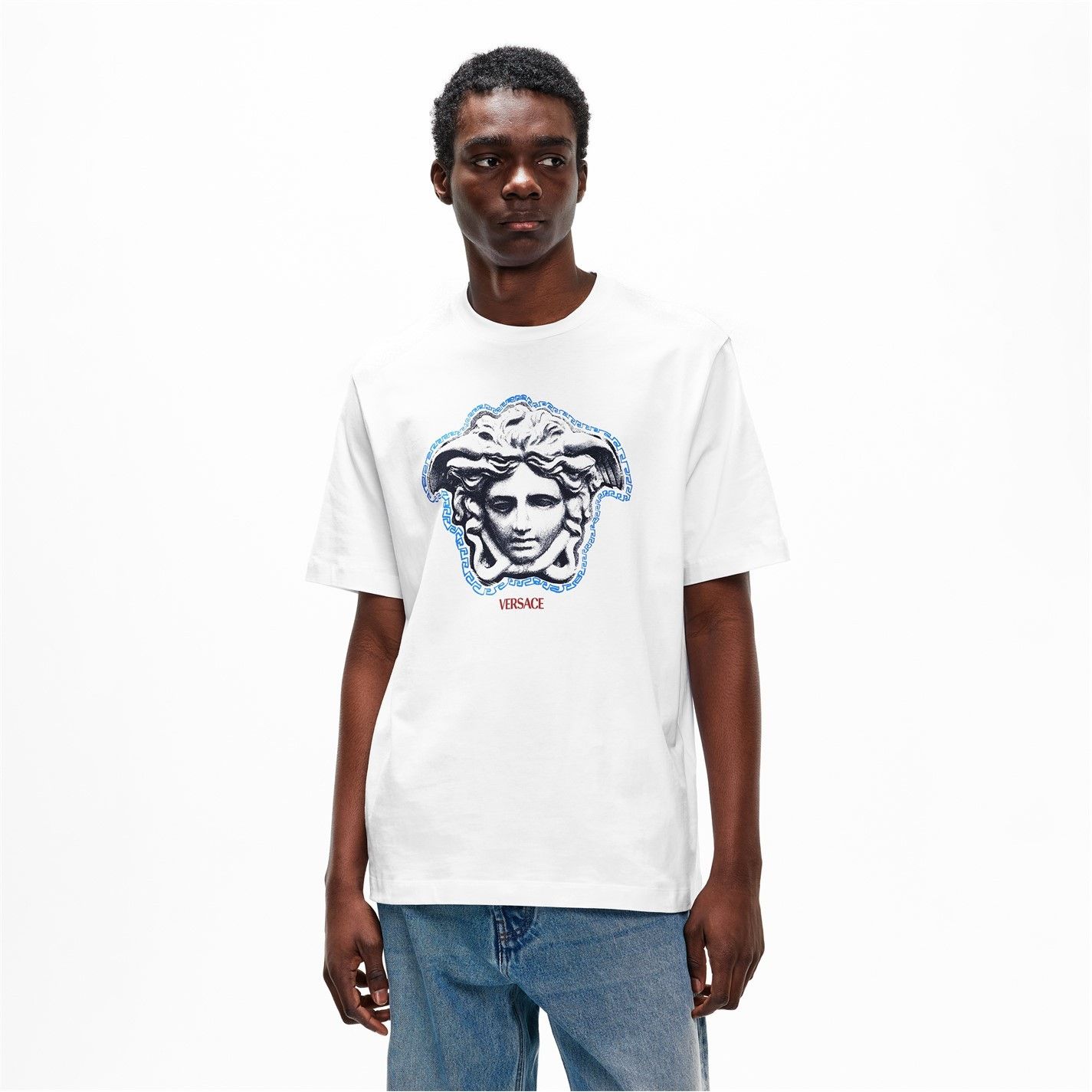 Versace o1g2r1mq0526 Medusa T-Shirt in Optical White Size US M / EU 48-50 / 2 - 3 Thumbnail
