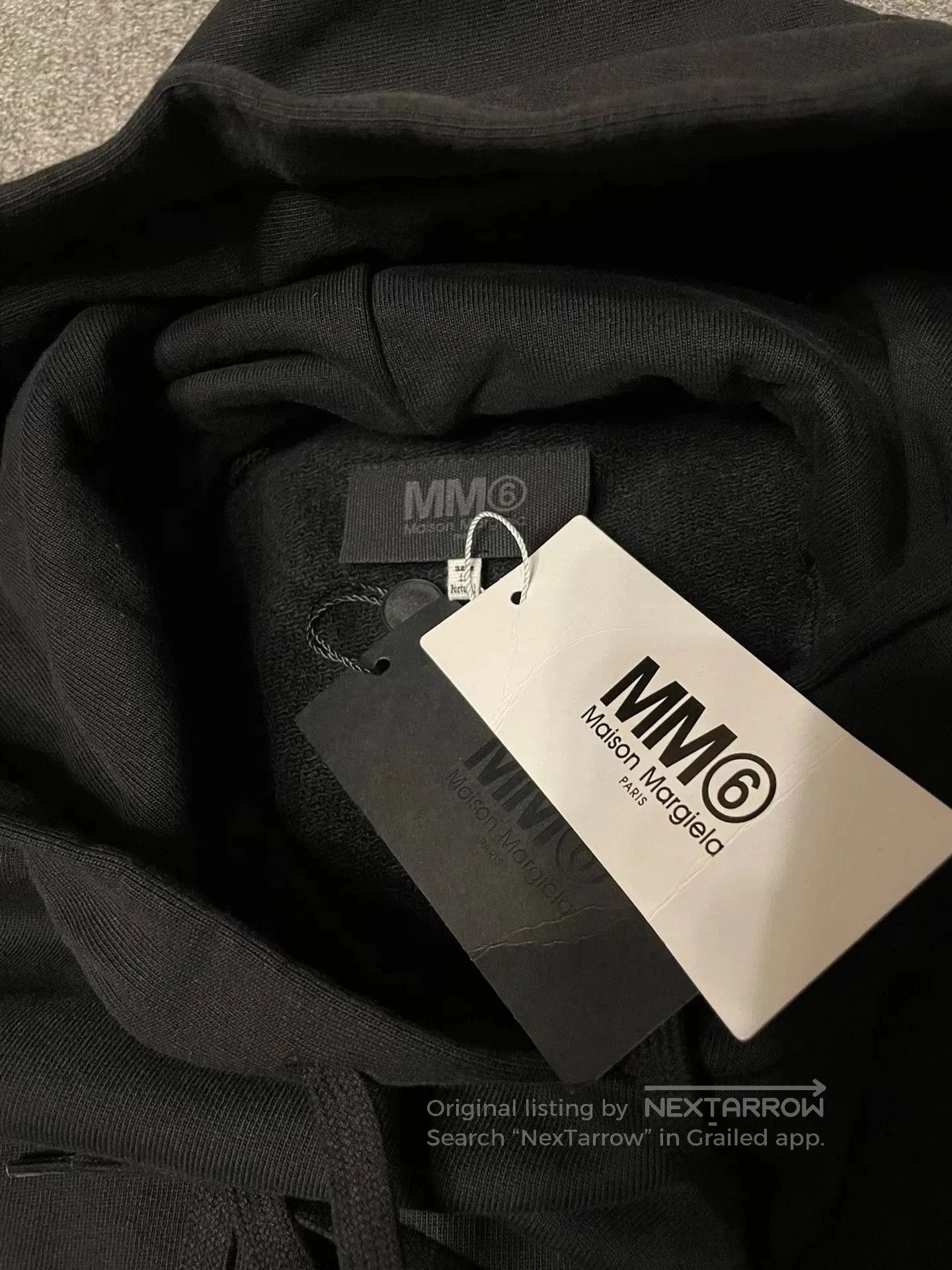 MM6 Black Oversized Hoodie with Fringed Hem. Size US M / EU 48-50 / 2 - 4 Thumbnail