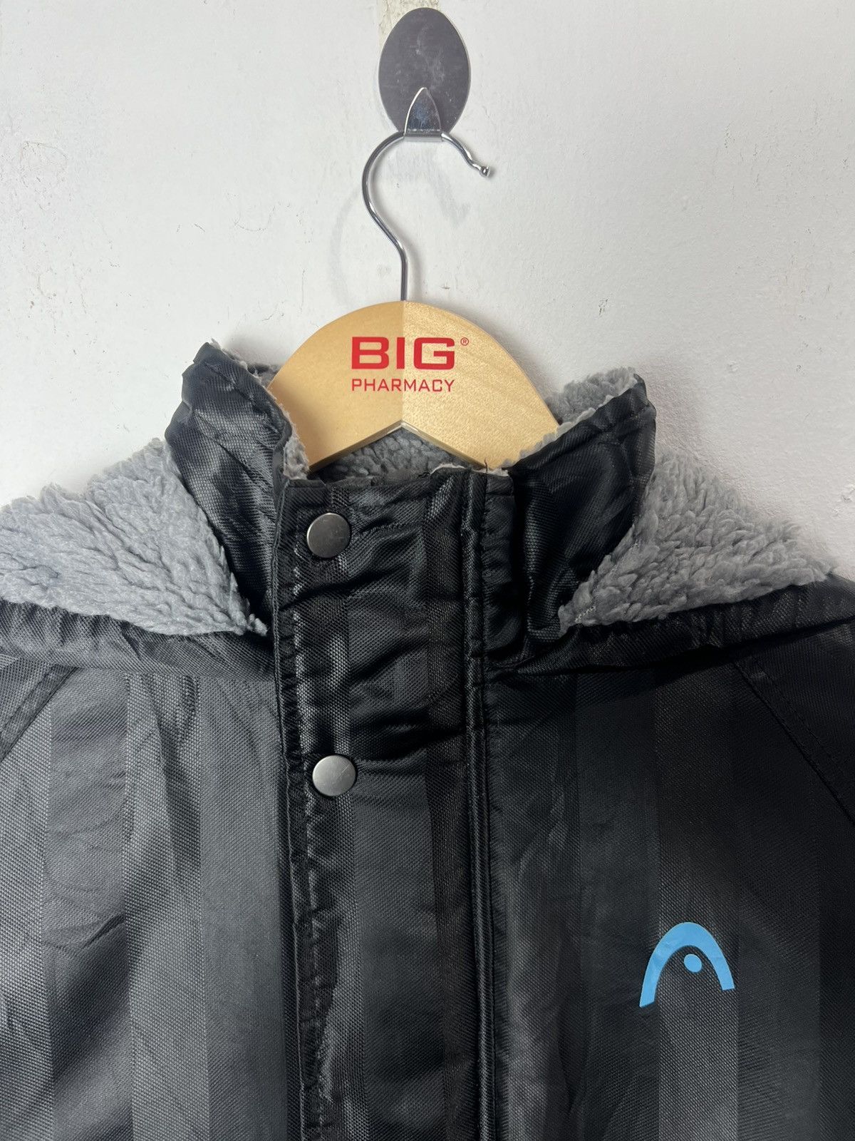 Japanese Brand Head Sports Bench Parka Grey Fleece Hooded Coat Size US M / EU 48-50 / 2 - 5 Thumbnail