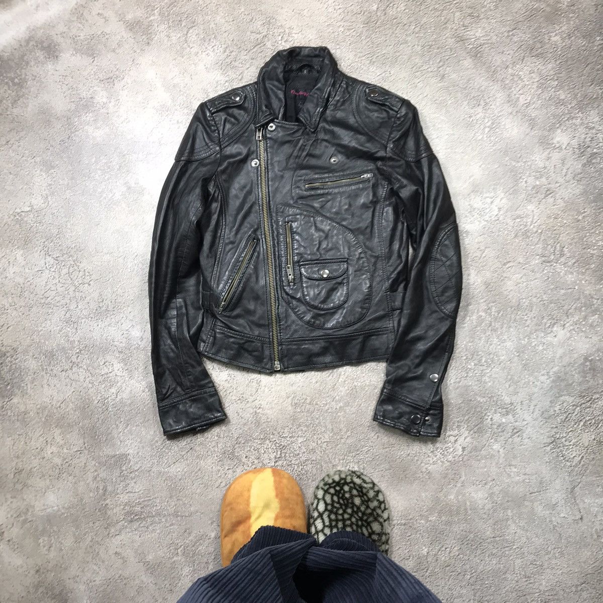 Japanese Brand VINTAGE Y2K LEATHER JACKET JAPAN CASUAL STREETWEAR 90s Size M / US 6-8 / IT 42-44 - 1 Thumbnail