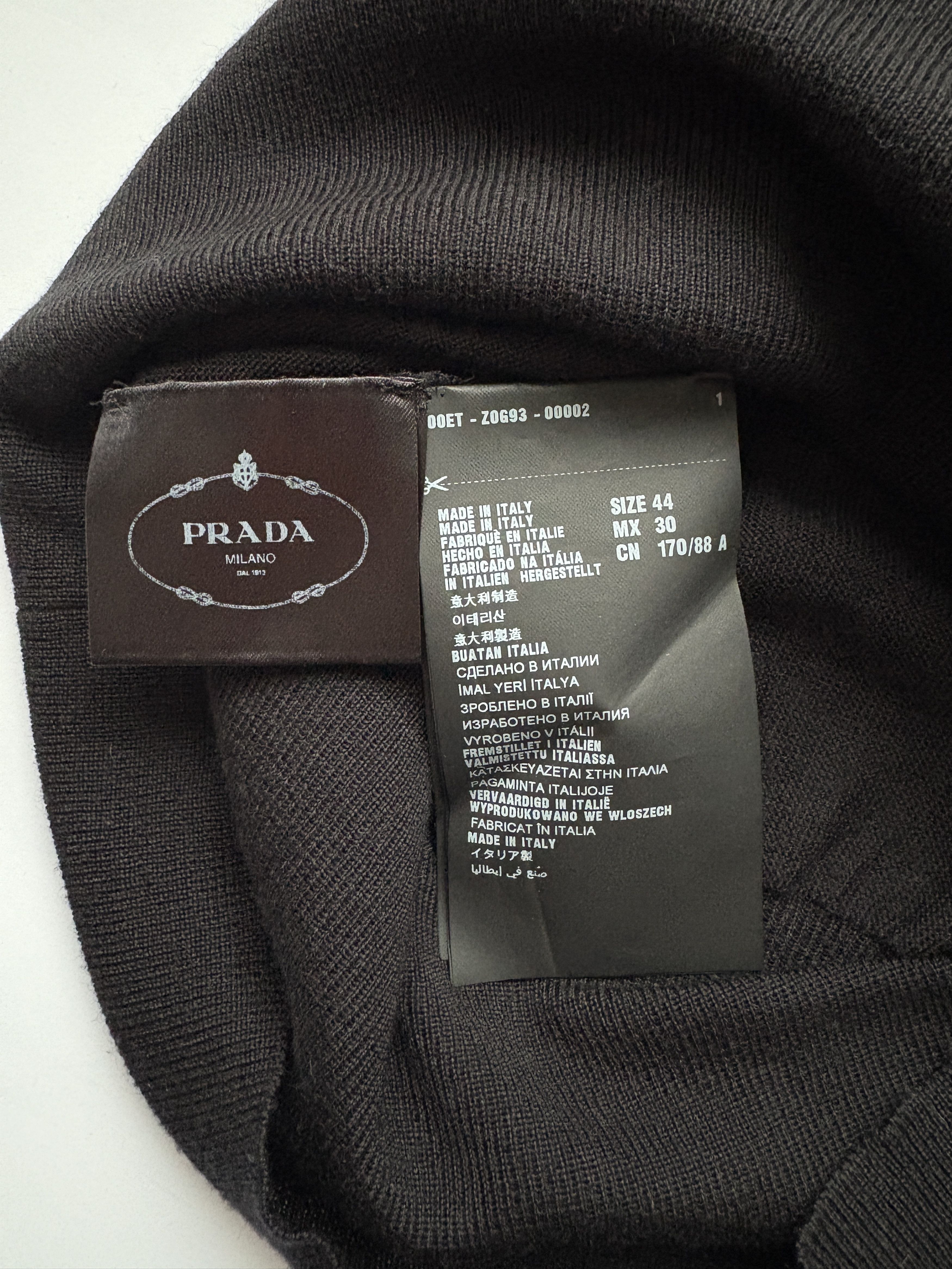 Prada ⚡️QUICK SALE⚡️2016 Prada Black Wool/Silk Knit Sweater Top Size M / US 6-8 / IT 42-44 - 4 Thumbnail