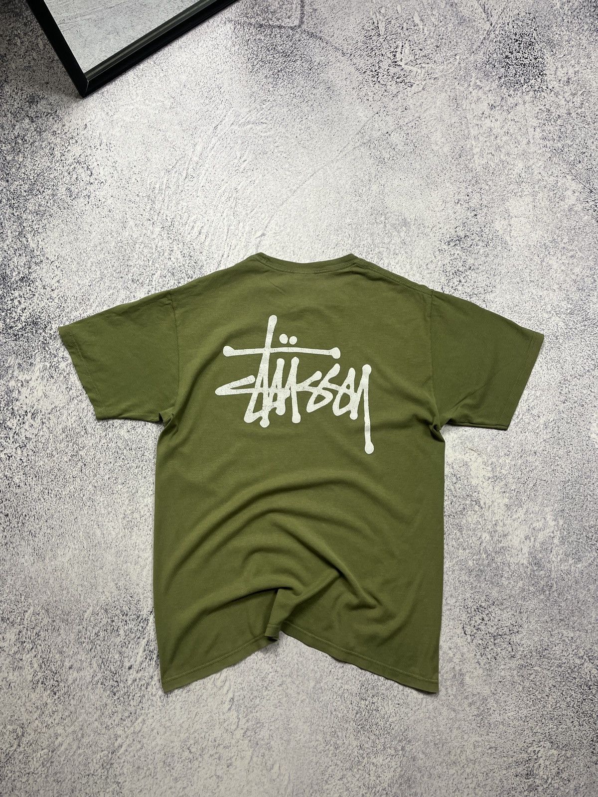 Stussy × Vintage Stussy 00s Graphic Vintage Big Logo Green T-shirt Y2k Size US M / EU 48-50 / 2 - 1 Thumbnail