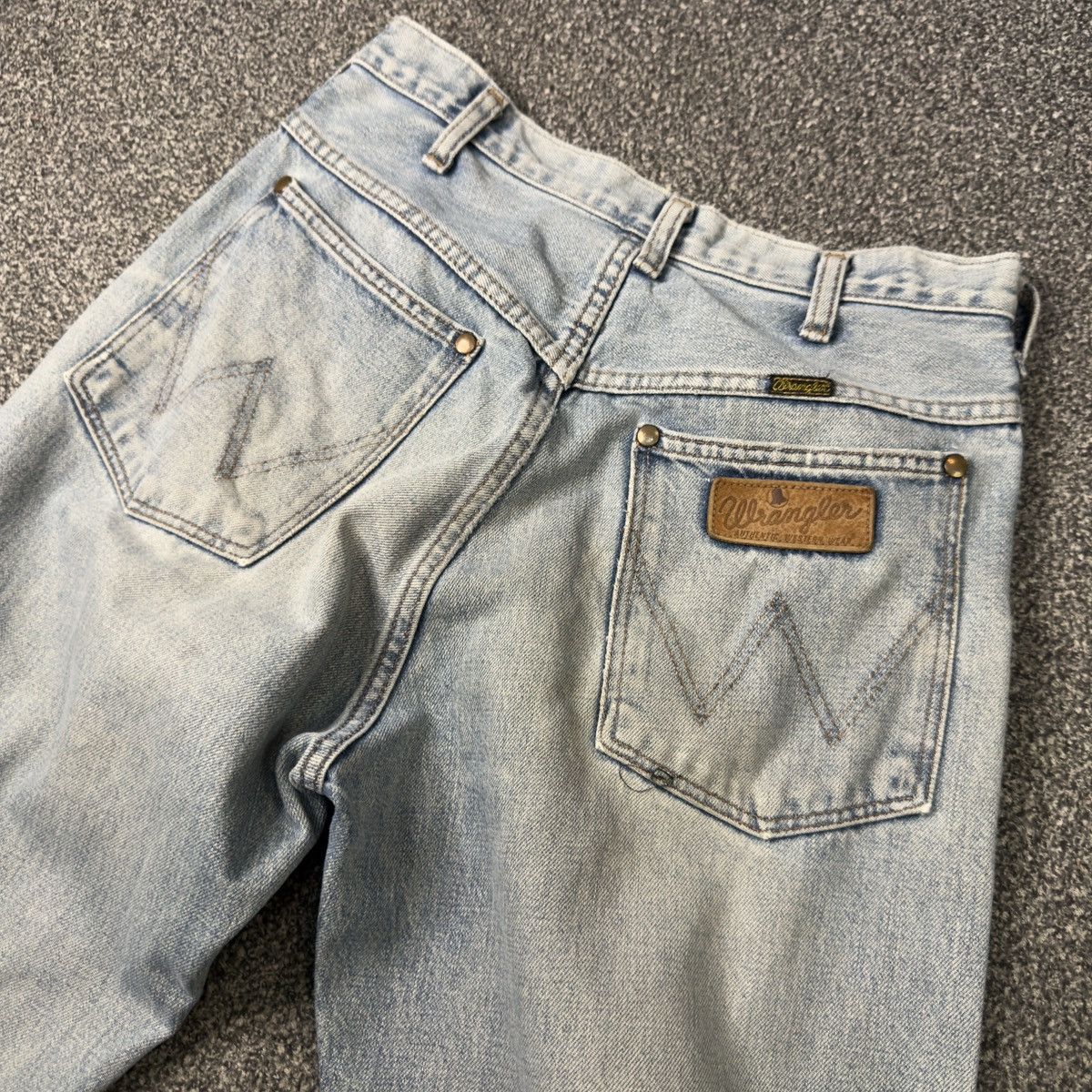Denim & Co. Vintage 80s Selvedge Japanese Denim Wrangler Faded Wide Leg Size 28" / US 6 / IT 42 - 7 Thumbnail