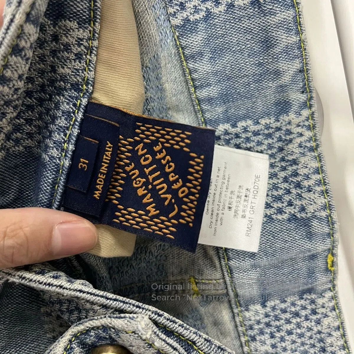 Louis Vuitton Louis Vuitton Checkerboard Jeans 31. Size 31" - 6 Thumbnail