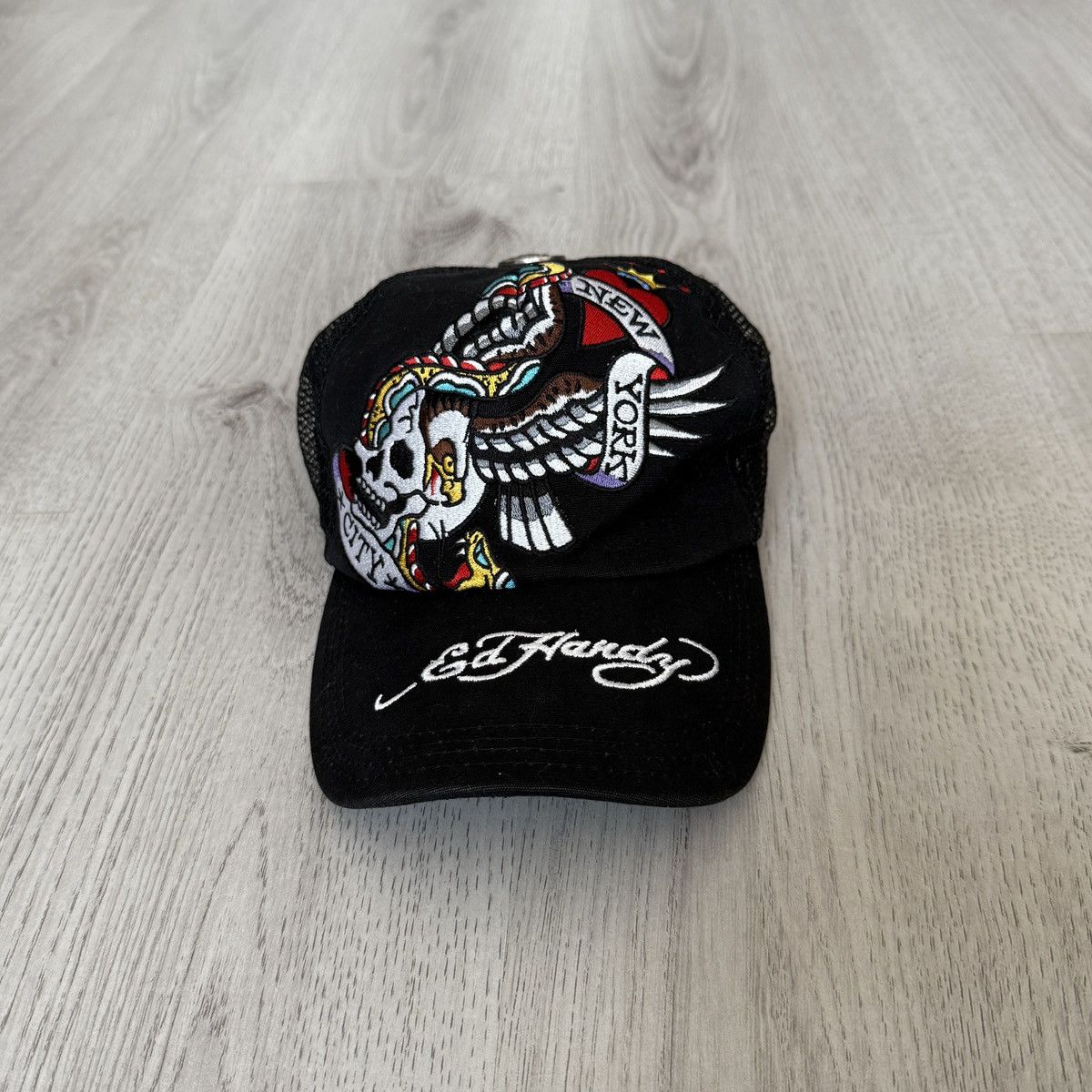 Designer × Ed Hardy Black Skull Ed Hardy New York City NYC Cap Size ONE SIZE - 1 Thumbnail