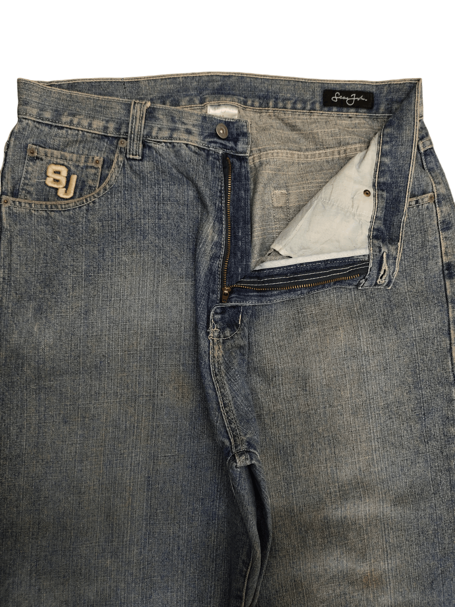 Sean John Baggy Jeans Sean John Embroidered Denim Wide Loose Leg Y2k Size US 36 / EU 52 - 15 Thumbnail