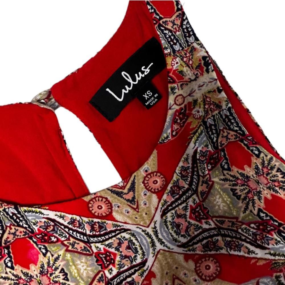 Lulus Lulus l Design Major Red Print Swing Dress Size XS Size XS / US 0-2 / IT 36-38 - 6 Thumbnail