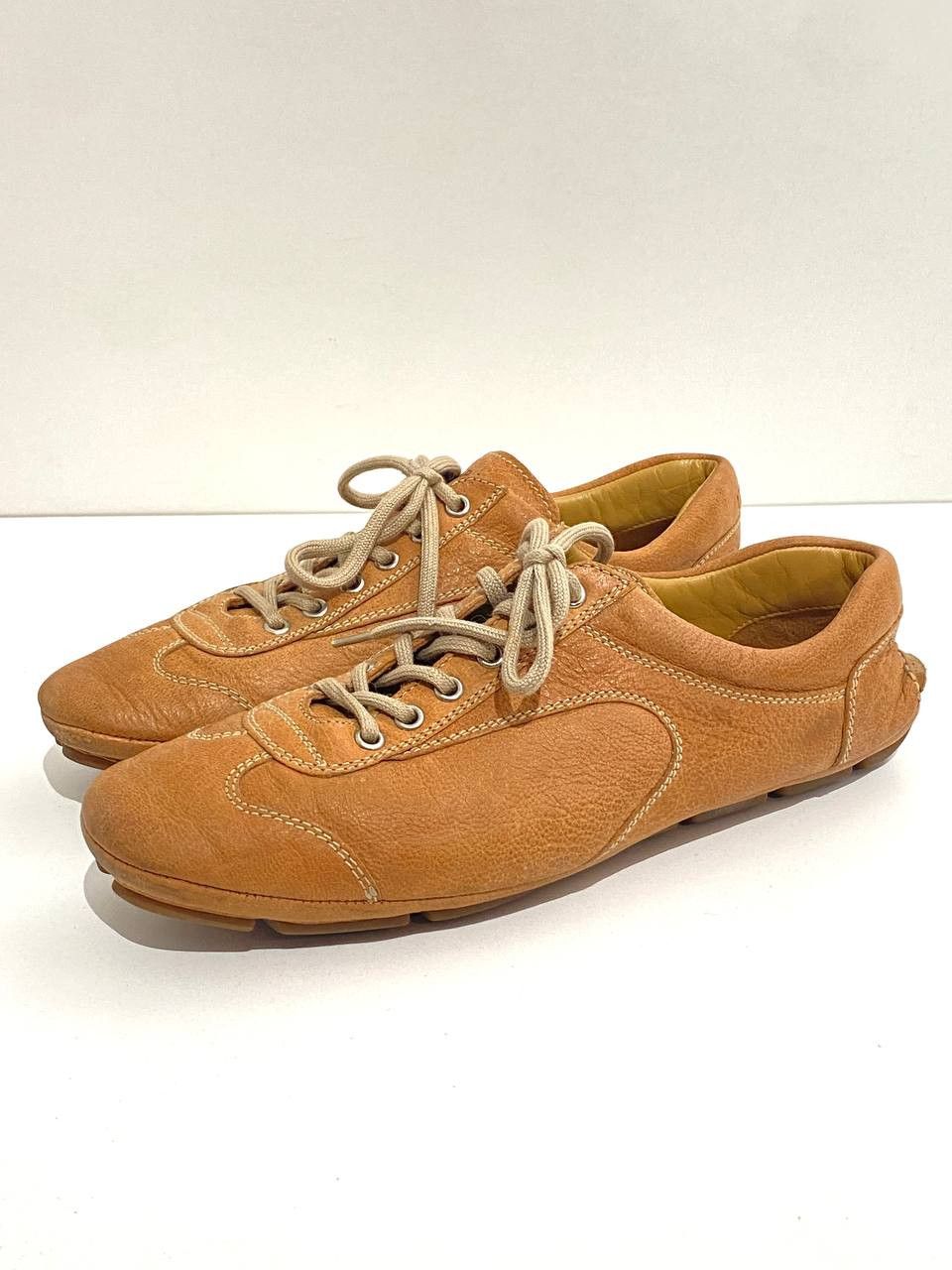 Prada Prada Car Shoe Bowling Low Top Lace Up Sneakers Retro Shoes Size US 7.5 / IT 37.5 - 2 Thumbnail