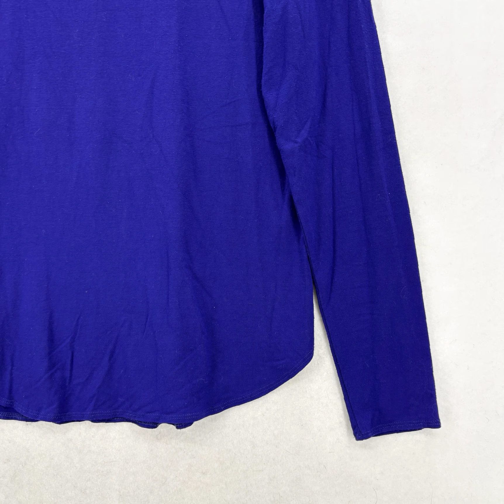 Eileen Fisher Eileen Fisher Shirt Womens Small Blue Long Sleeve Stretch Jersey Casual Pullover Size S / US 4 / IT 40 - 3 Thumbnail