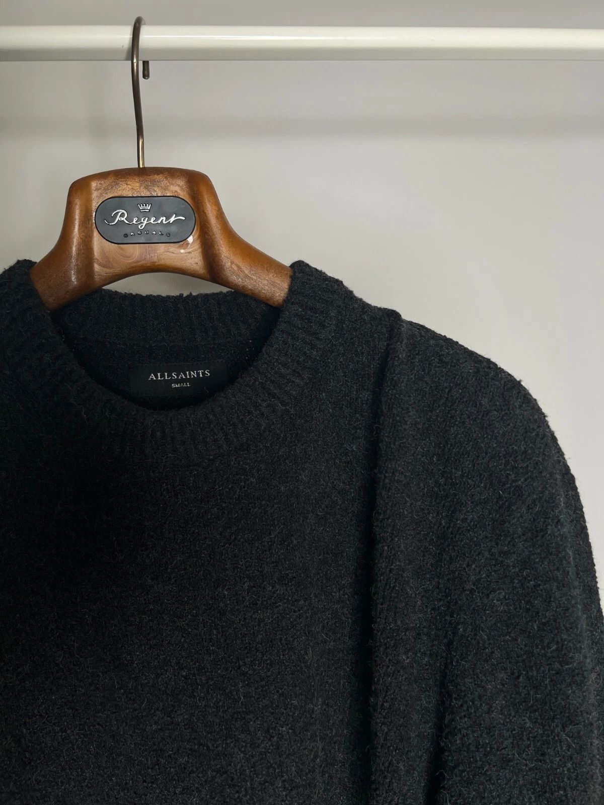 Allsaints Allsaints Hane Crew Neck Dark Grey Sweater Oversized Fit Size US M / EU 48-50 / 2 - 3 Thumbnail