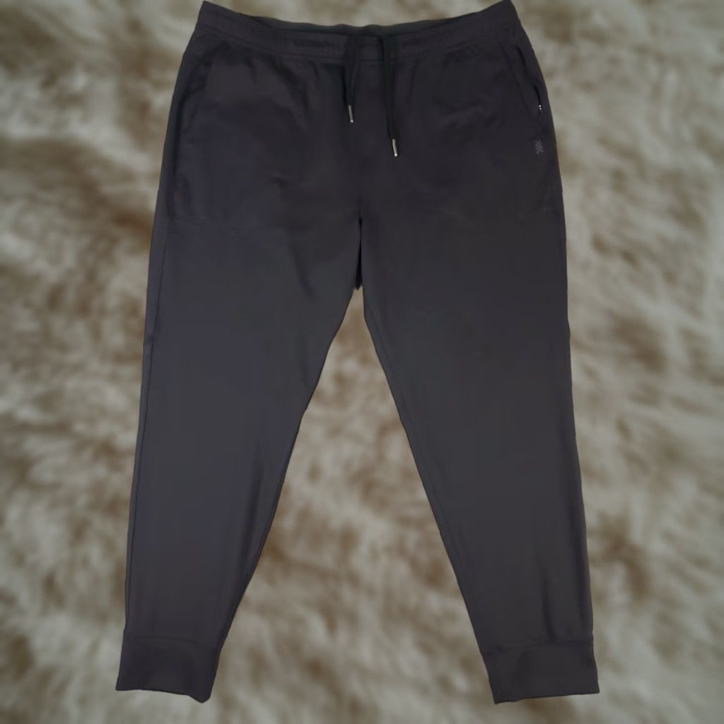Rhone Rhône Pants Mens 2XL Black Stretch Active Lace Tie Track Joggers Sweatpants Pants Size US 39 - 1 Thumbnail