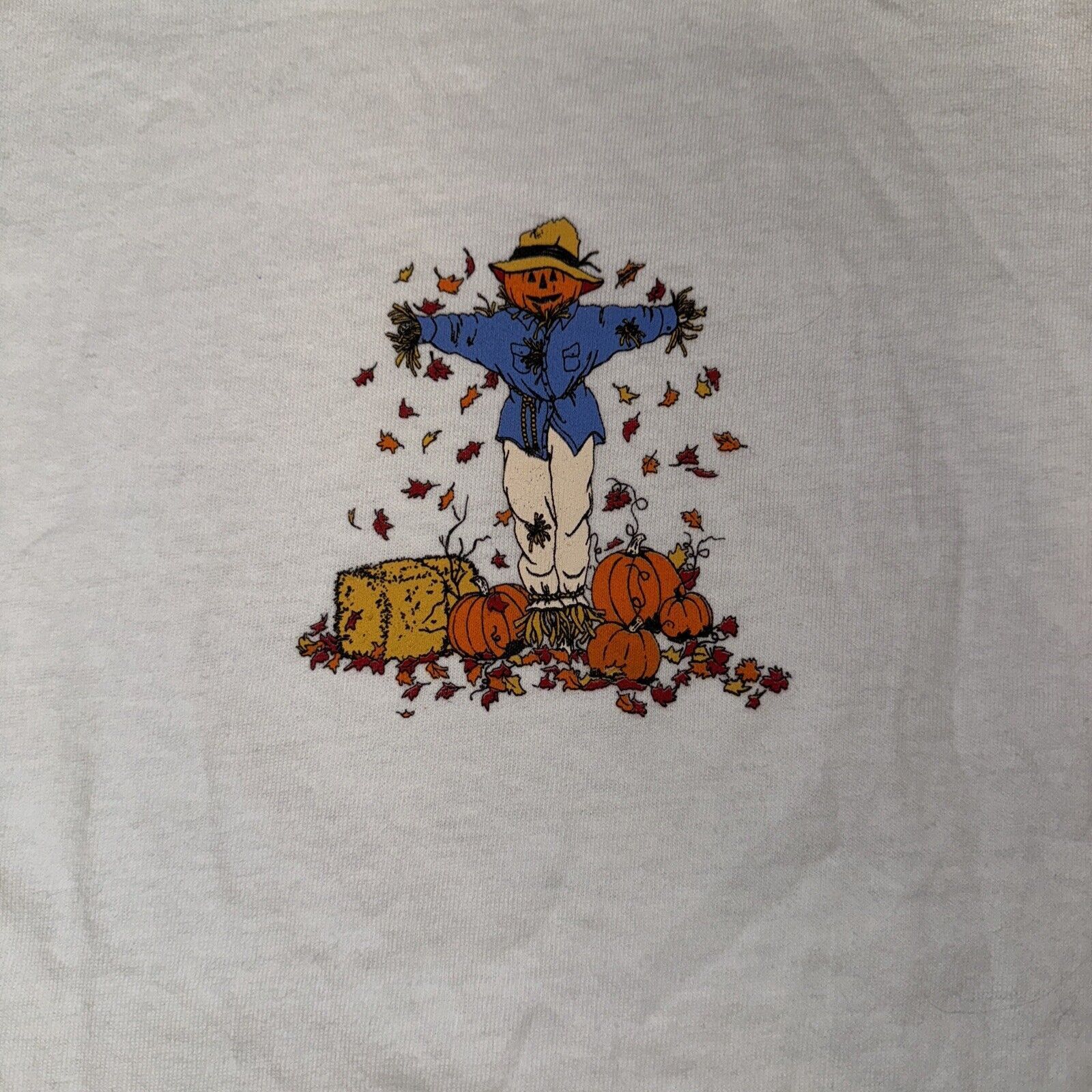 Band Tees × Vintage Vintage Halloween Long Sleeve T-Shirt Scarecrow 23x25 Size US XL / EU 56 / 4 - 2 Thumbnail