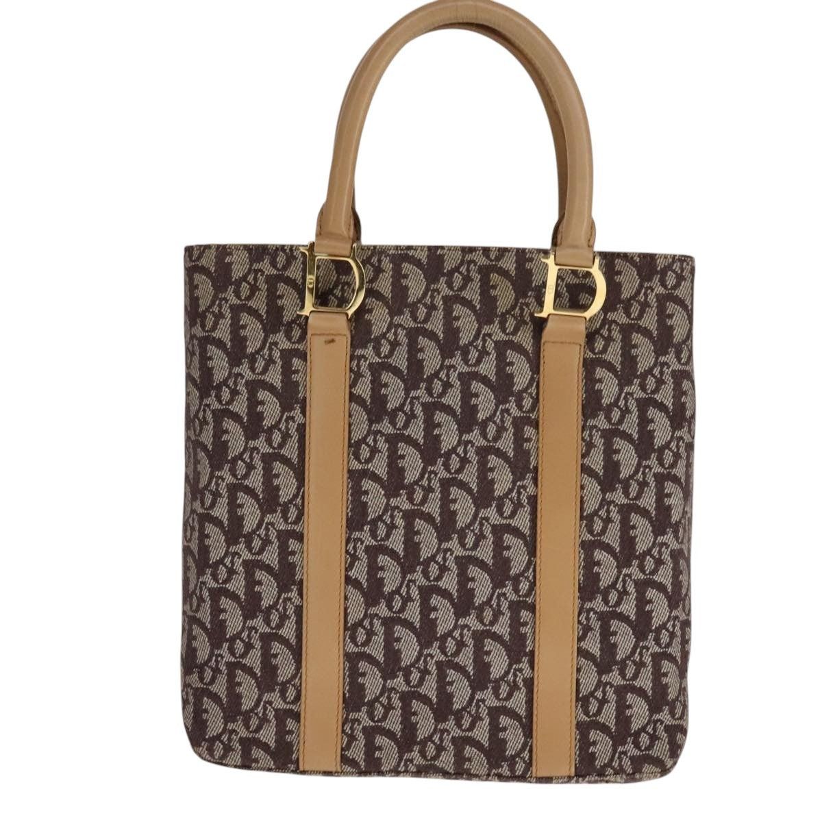 Dior DIOR Trotter Canvas Hand Bag Brown Gold Size ONE SIZE - 3 Thumbnail