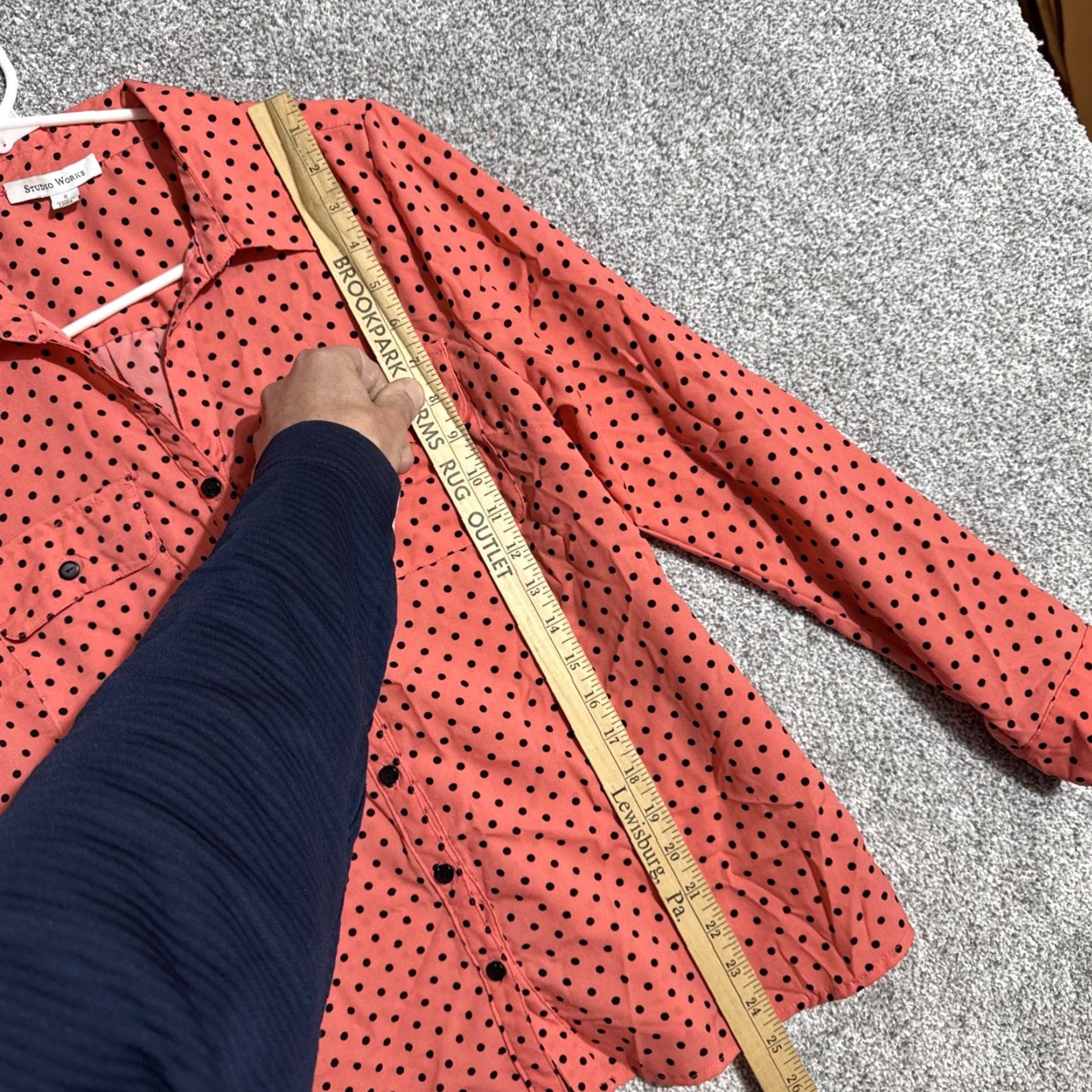 Vintage VINTAGE Retro Y2K Button Up Shirt Women Sz Small Mod Rockabilly Office Polka Dot Pinup Shirt Size S / US 4 / IT 40 - 2 Thumbnail