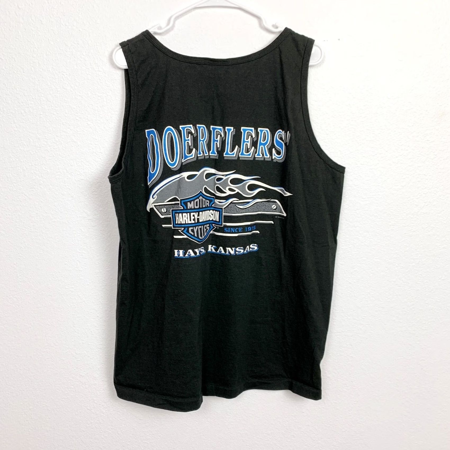Harley Davidson Harley-Davidson Tank Top Shirt Tee XL Black Unisex Adults Sleeveless Crew Neck T-Shirt Size US XL / EU 56 / 4 - 4 Thumbnail