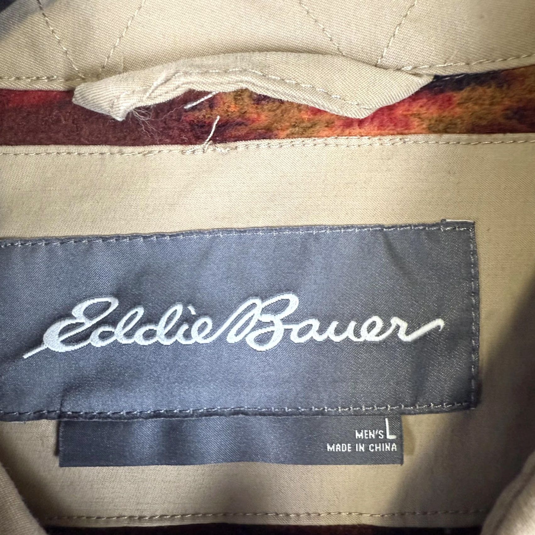 Eddie Bauer Eddie Bauer Jacket Tan Blanket Lined Button Up Chore Coat, Size L, Men’s, Regular, Cotton Blend, Basic Jacket Size US L / EU 52-54 / 3 - 2 Thumbnail