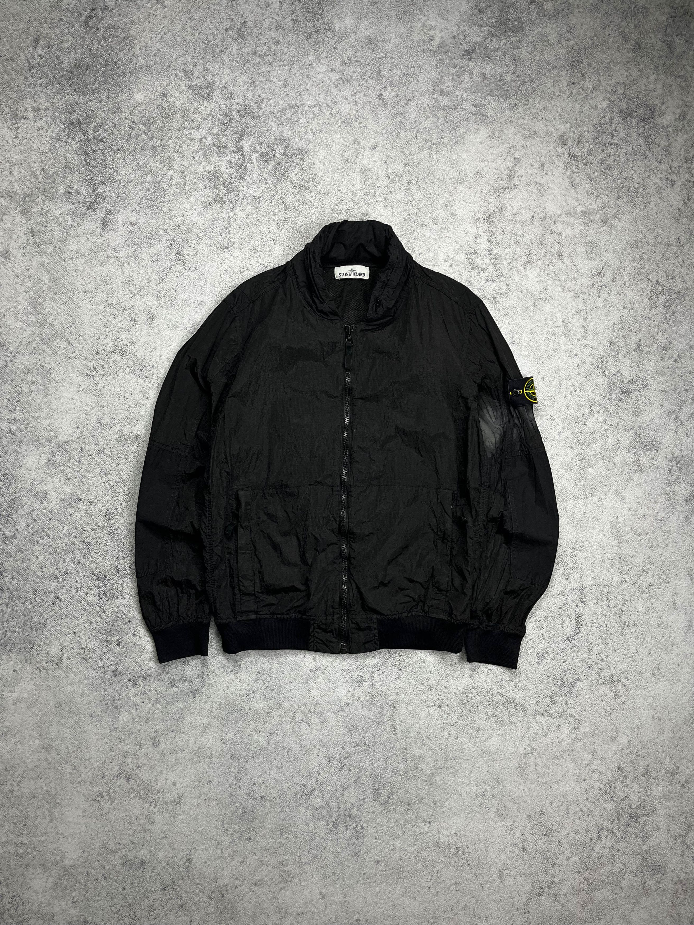 image of Stone Island Nylon Metal Watro Ripstop Jacket in Black, Men's (Size Medium)