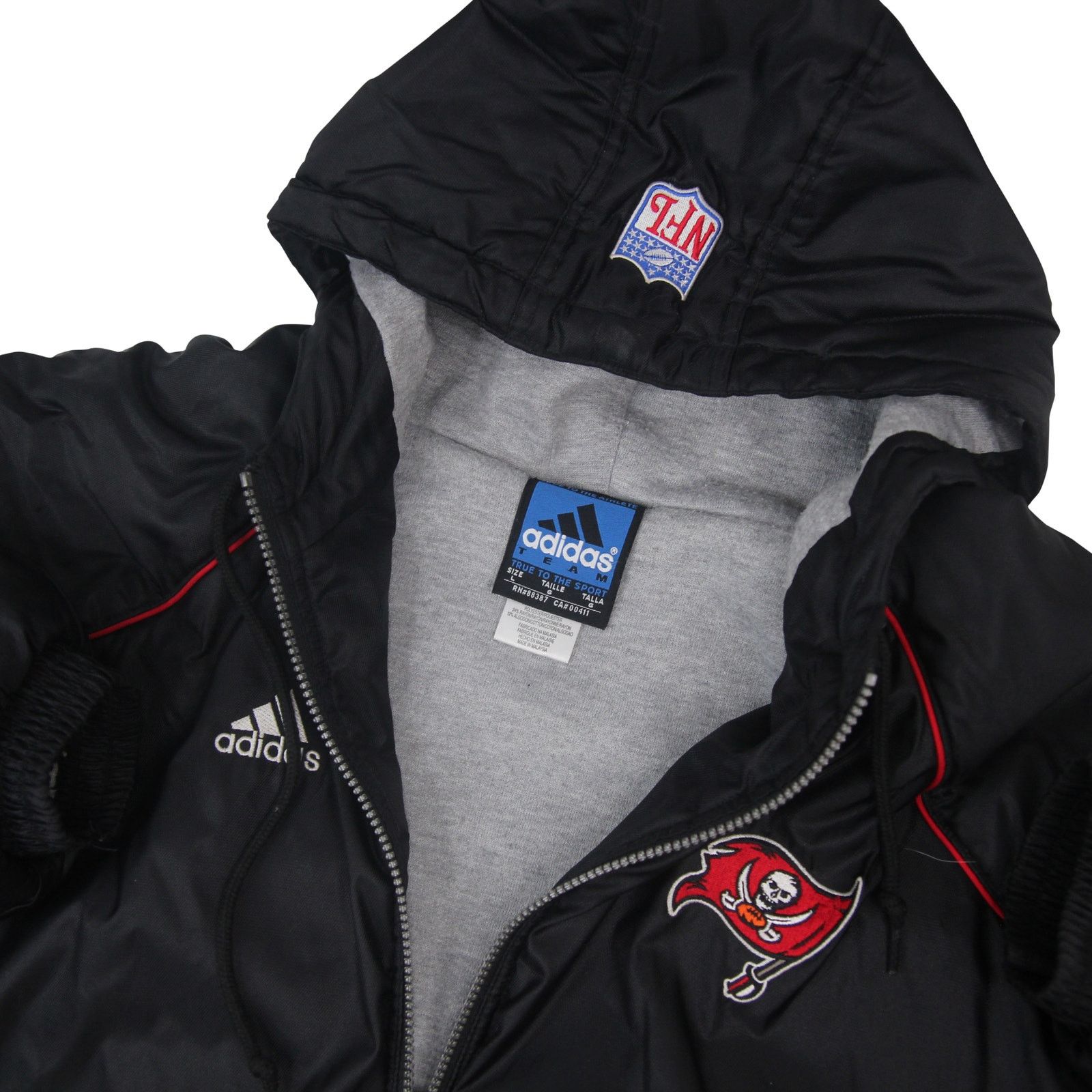 Adidas × NFL × Vintage Vintage Adidas Tampa Bay Buccaneers Big Logo Winter Coat Size US L / EU 52-54 / 3 - 4 Thumbnail