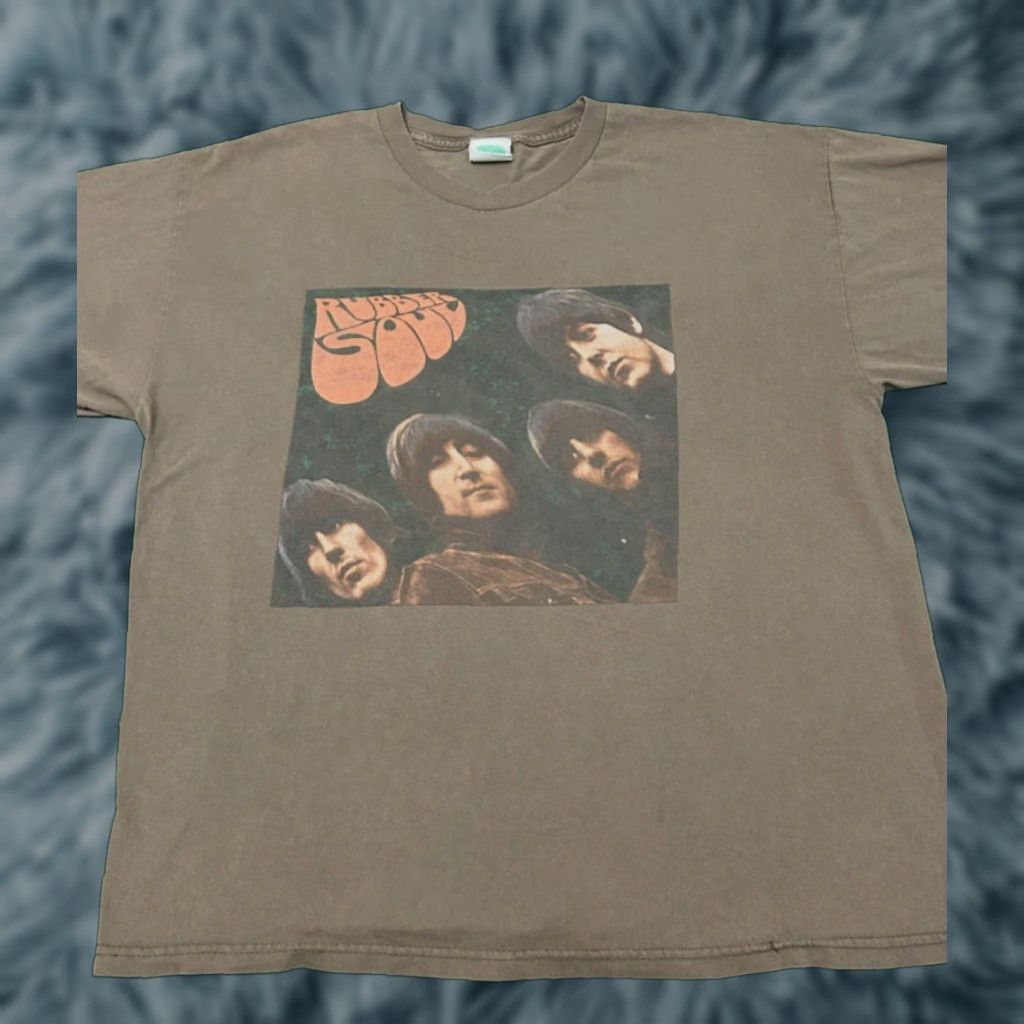 Vintage VINTAGE The Beatles Rubber Soul Album Band Tee Apple 2005 VTG Shirt XL Green Men Short Sleeve Rock 90s Size US XL / EU 56 / 4 - 1 Thumbnail
