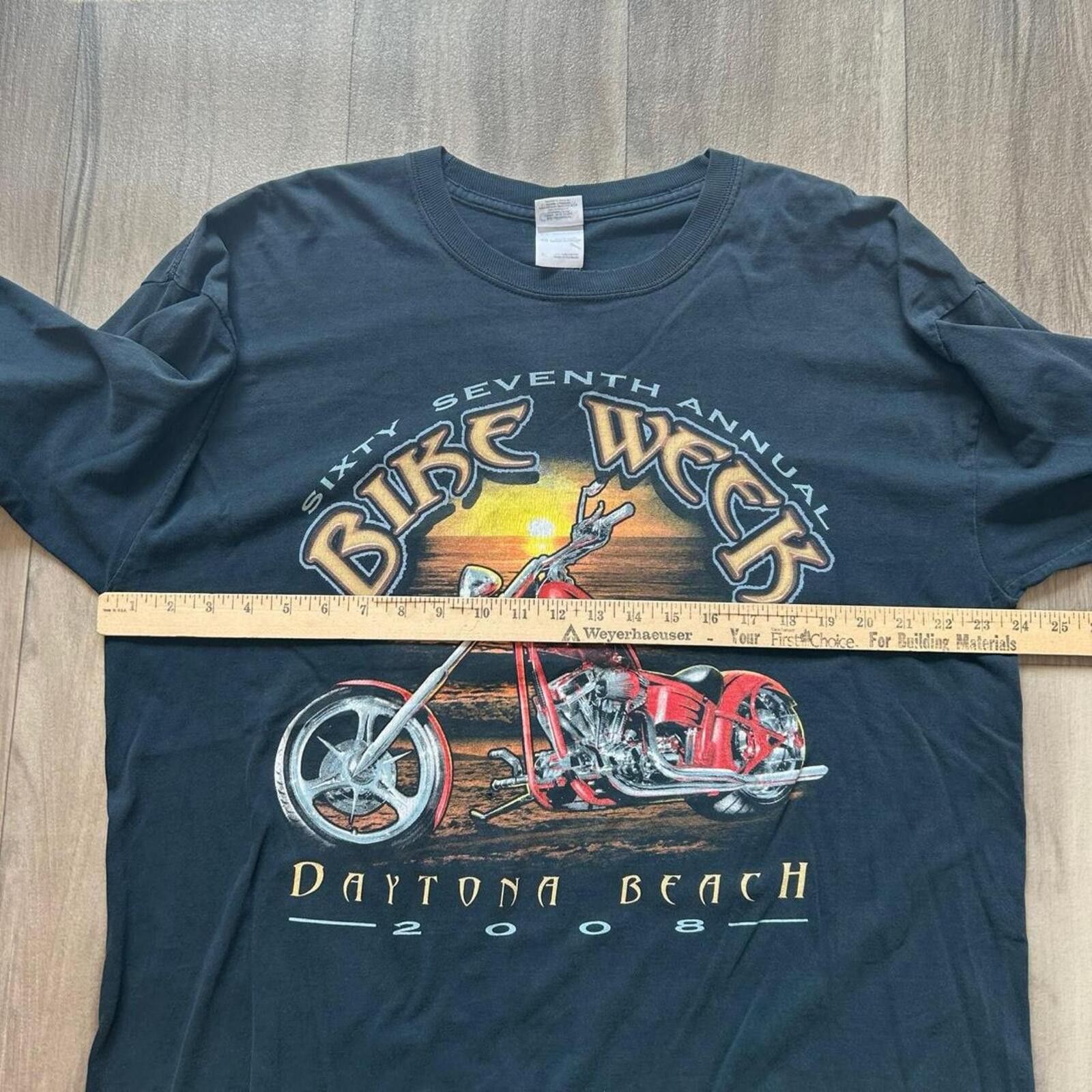 Harley Davidson Vintage Bike Week Motorcycle T shirt Beach Long Sleeve XL Size US XL / EU 56 / 4 - 5 Thumbnail