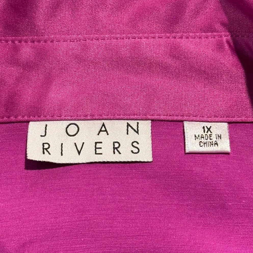Joan Rivers Joan Rivers Trucker Jacket Y2K Silky Glam Jewel Tone Luxe 1X Size XXL / US 16-18 / IT 52-54 - 4 Thumbnail