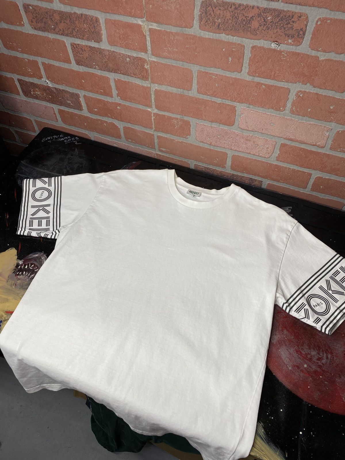 Kenzo Kenzo Paris White T-Shirt Preowned Men’s Medium Size US M / EU 48-50 / 2 - 2 Thumbnail