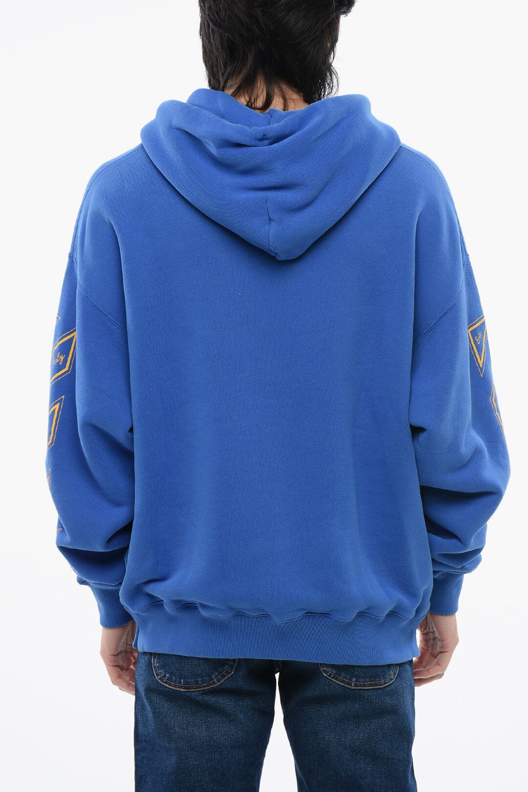 Off-White og1mm1025 Brushed Cotton Ow23 Skate Fit Hoodie in Blue Size US M / EU 48-50 / 2 - 2 Thumbnail