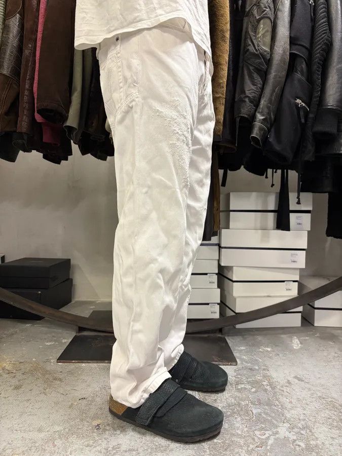 Designer × Dolce & Gabbana × Vintage 2000s Dolce & Gabbana White Distressed Pants Size US 30 / EU 46 - 4 Thumbnail
