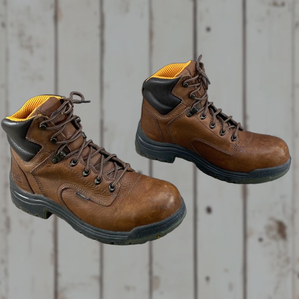 Timberland Timberland Pro Series Womens 10 M Brown Leather Titan Boots Safety Toe Power Fit Work - Timberland Pro Series - Work Size US 10 / IT 40 - 1 Thumbnail