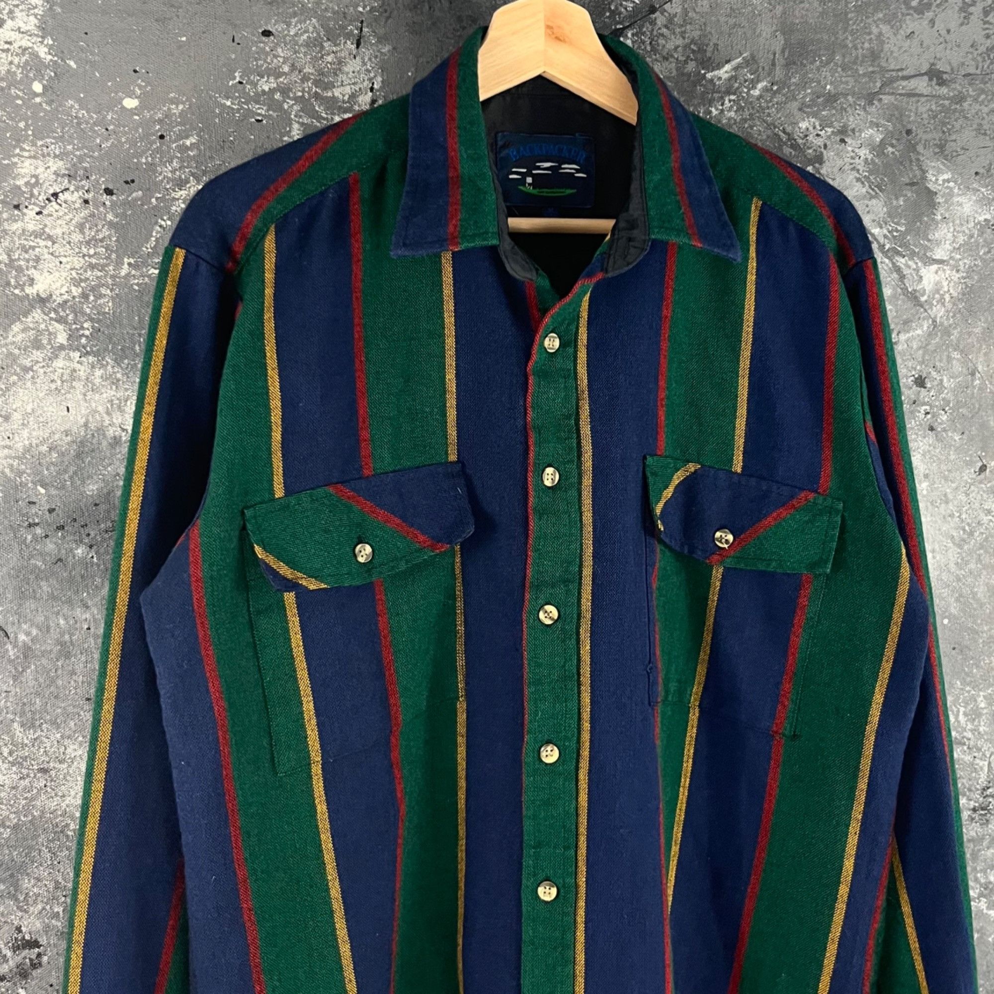 Vintage Vintage 90’s Stripe button shirt Size US M / EU 48-50 / 2 - 2 Thumbnail